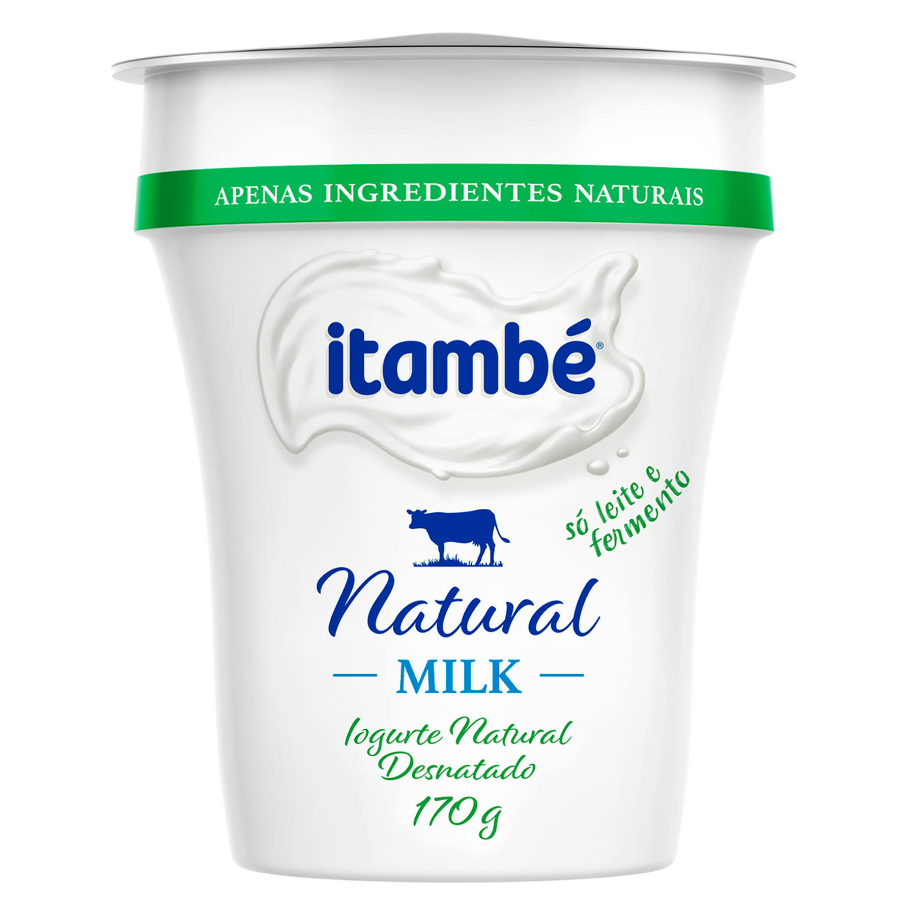 Iogurte Natural Desnatado Milk Itamb&eacute; Pote 170g