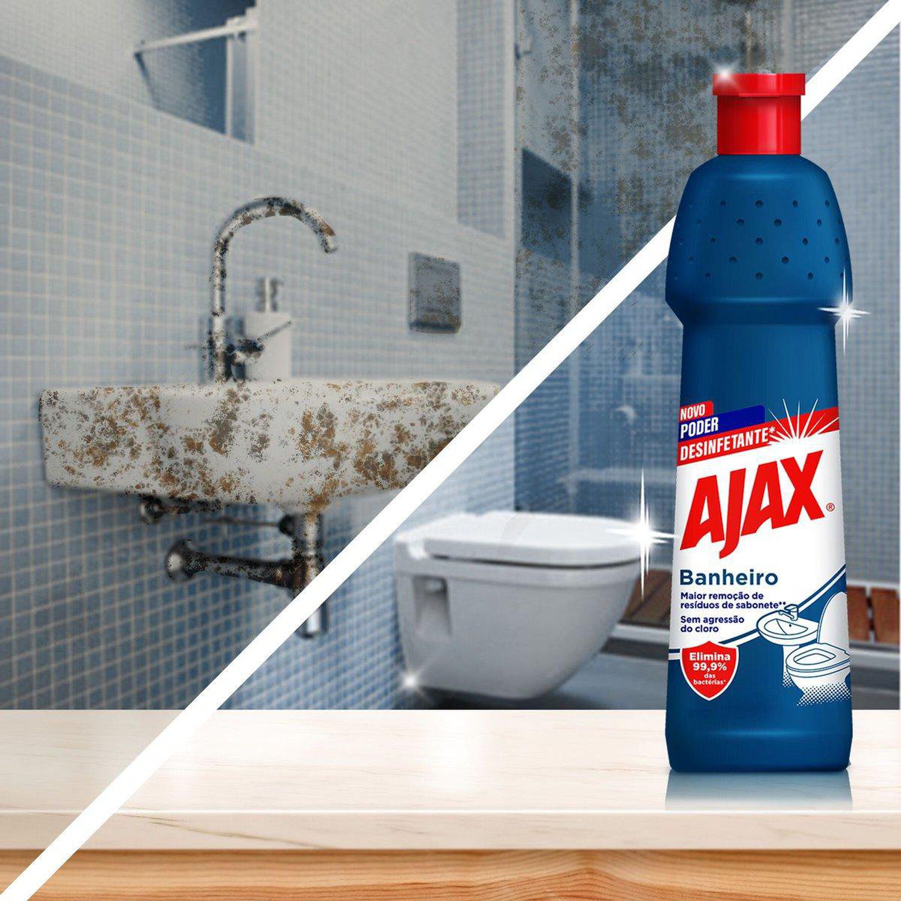 Desinfetante Banheiro Ajax Squeeze 500ml - Embalagem 20% de Desconto