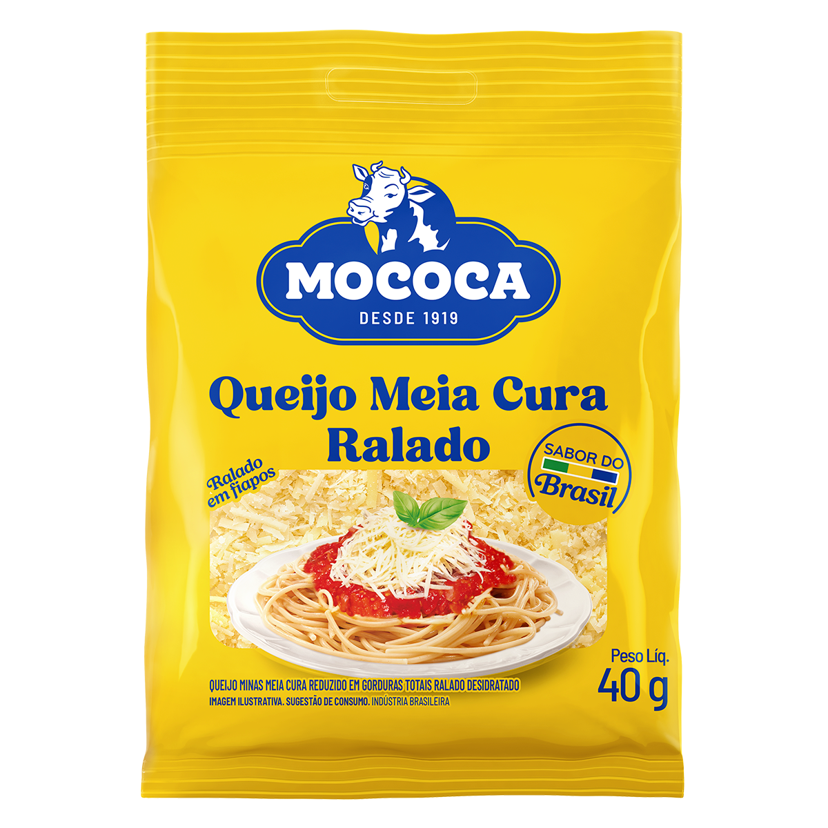 Queijo Ralado Mococa Pacote 40g