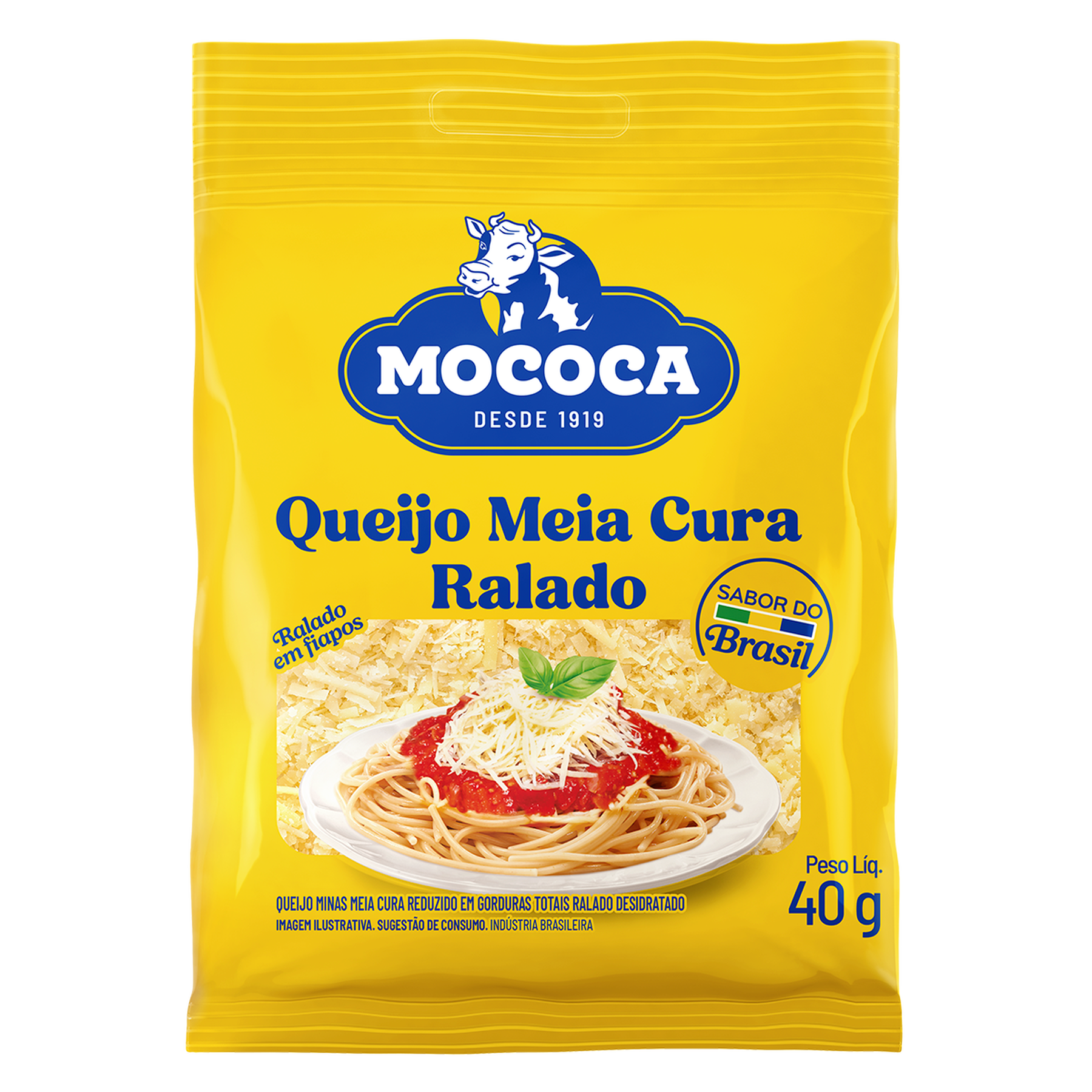 Queijo Ralado Mococa Pacote 40g