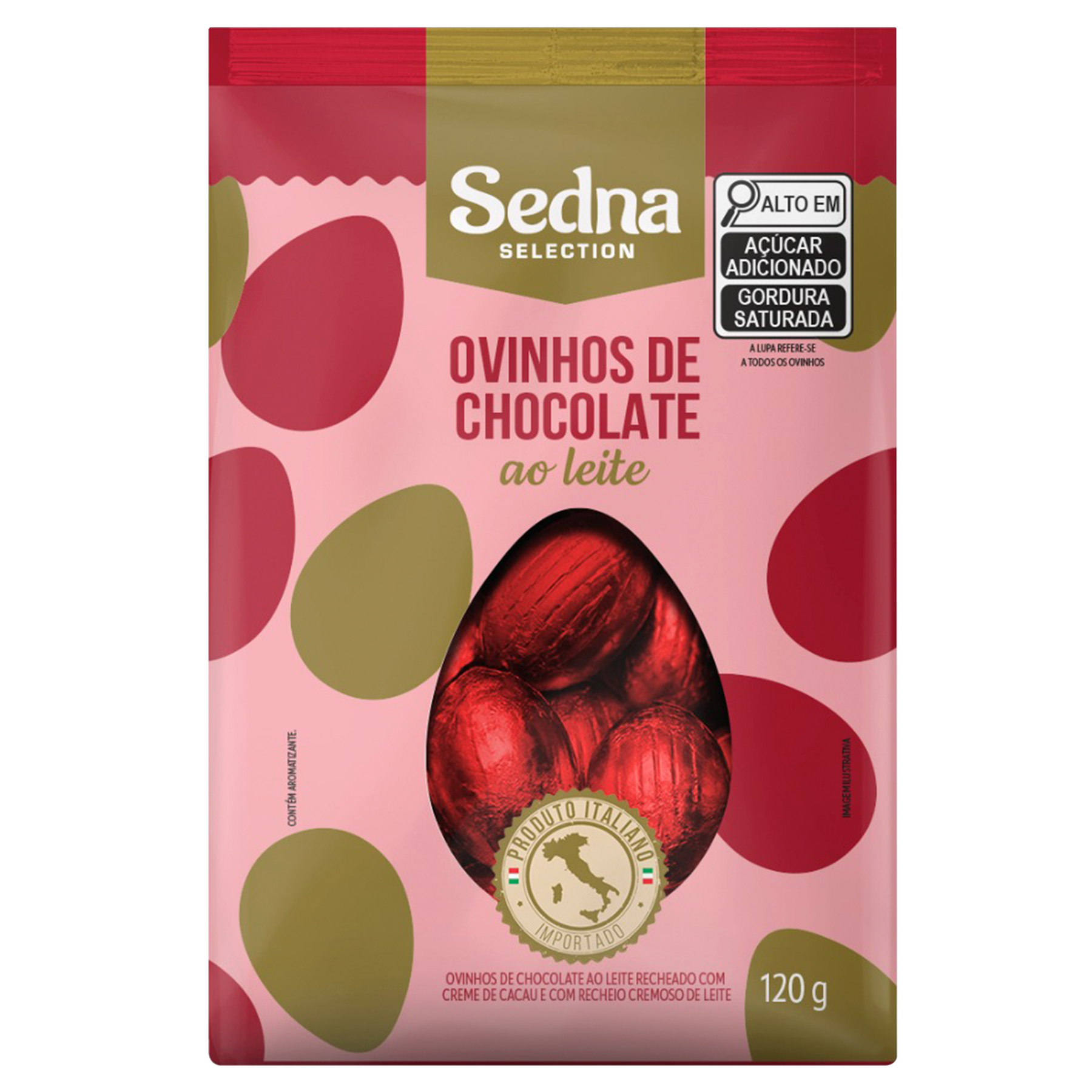 Ovinhos Chocolate ao Leite Sedna Sachê 120g
