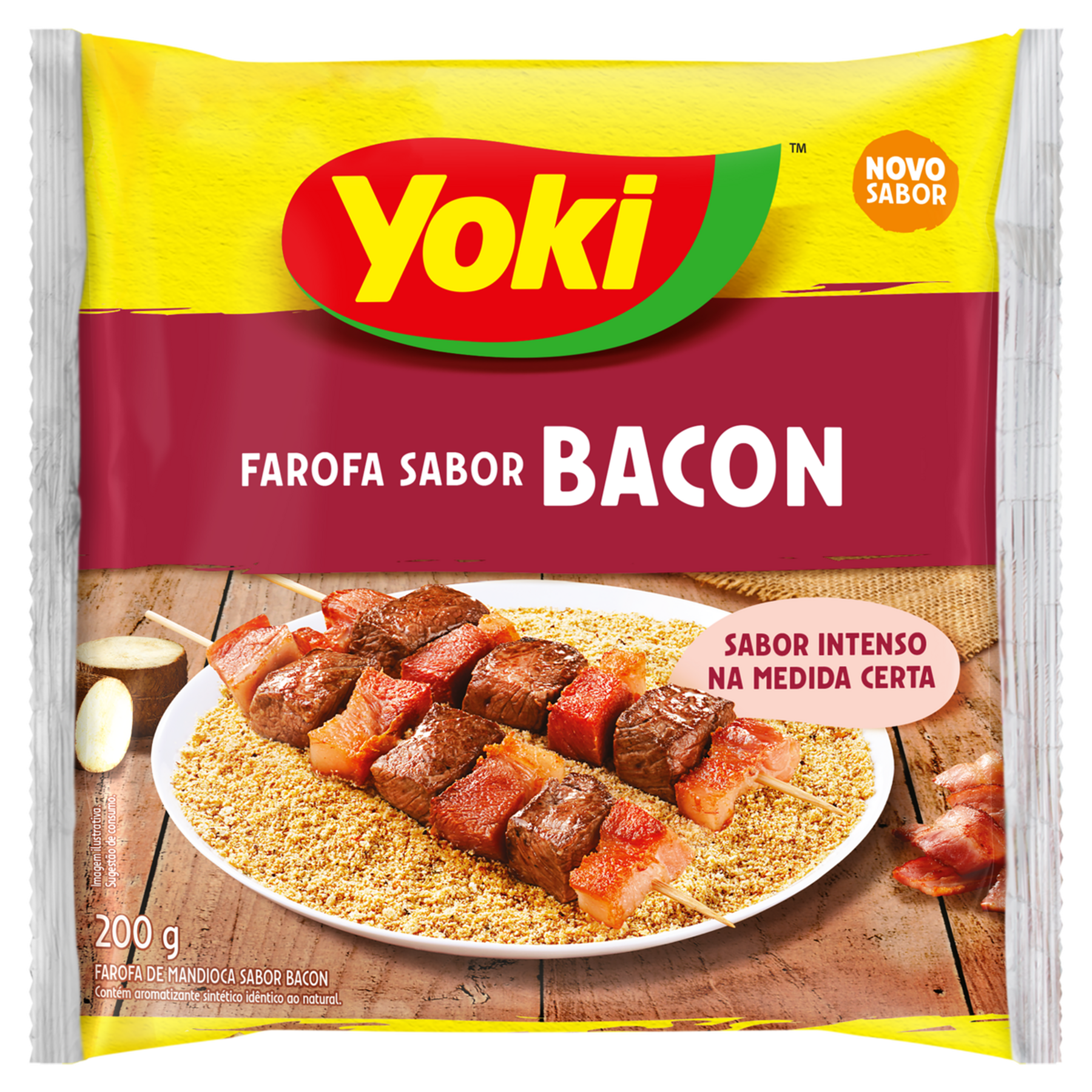 Farofa de Mandioca Bacon Yoki Pacote 200g