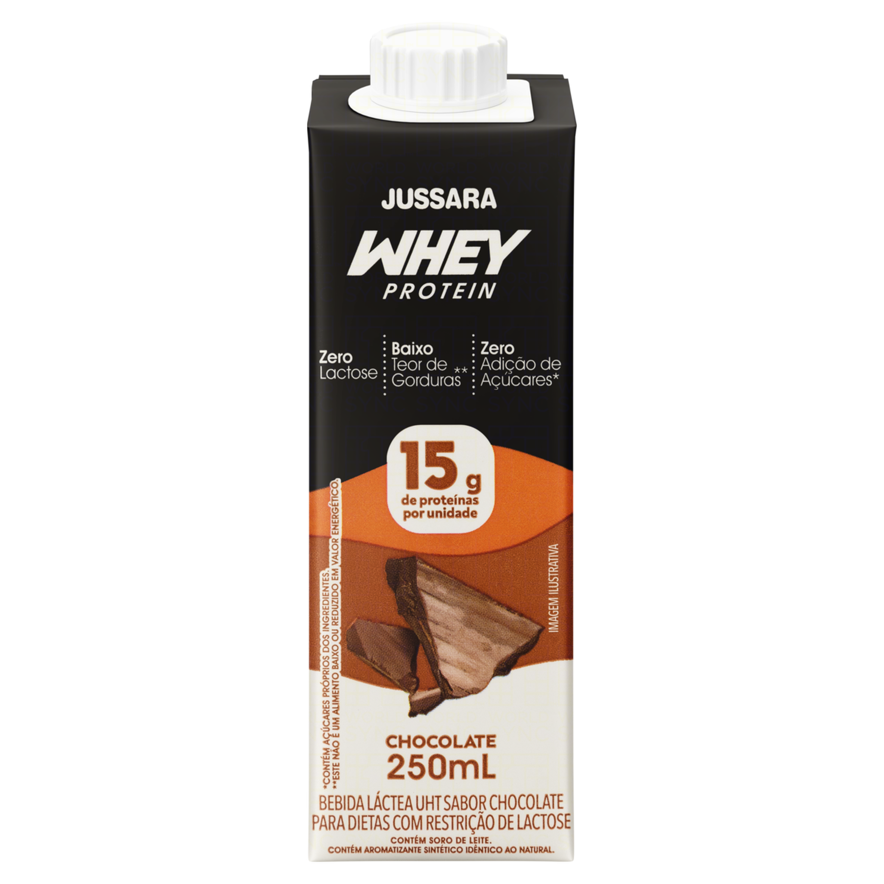 Bebida Láctea UHT Chocolate Whey Protein Jussara Caixa 250ml