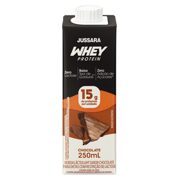 Bebida Láctea UHT Chocolate Whey Protein Jussara Caixa 250ml