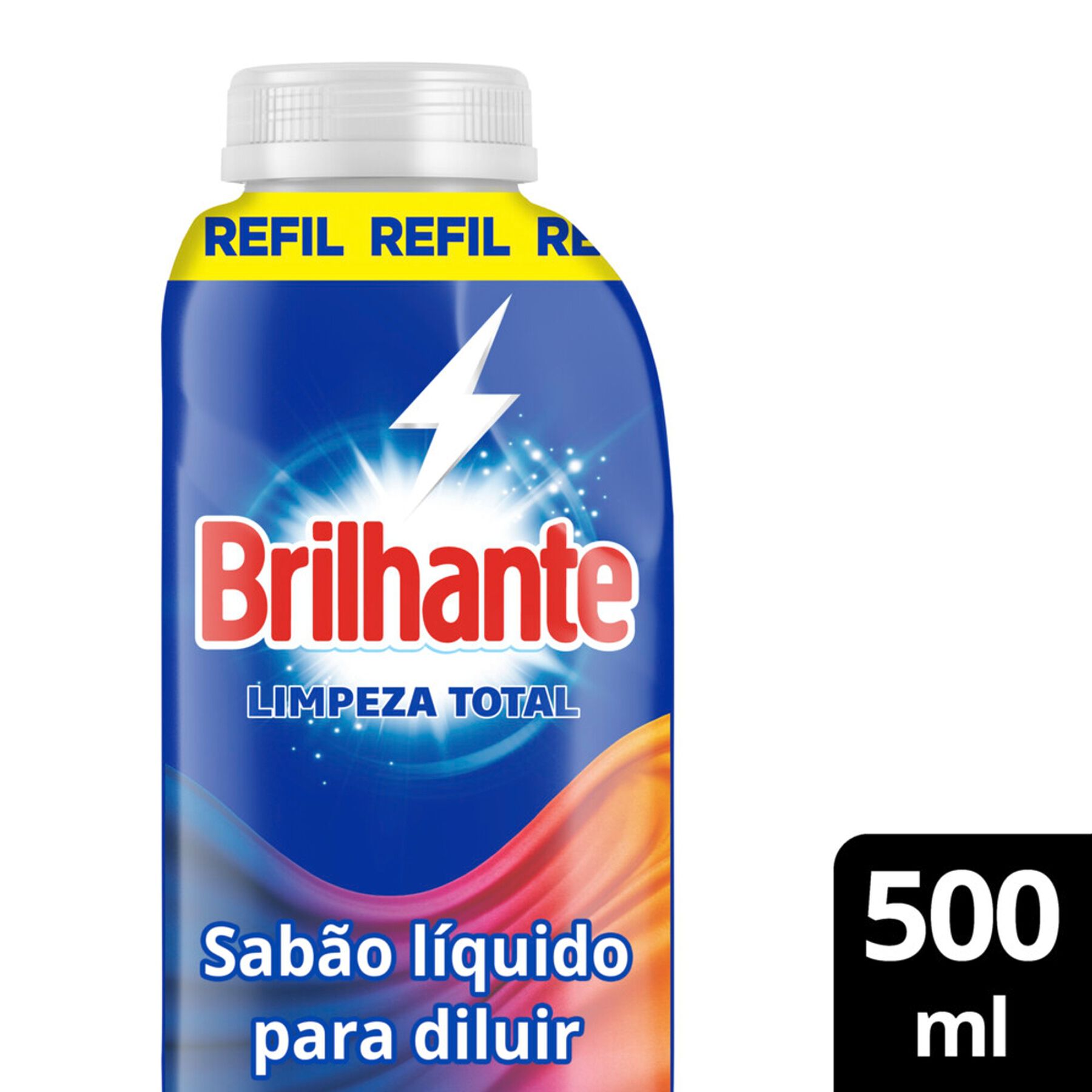 Sab&atilde;o L&iacute;quido Lava Roupas Brilhante Limpeza Total para Diluir 500ml&nbsp;