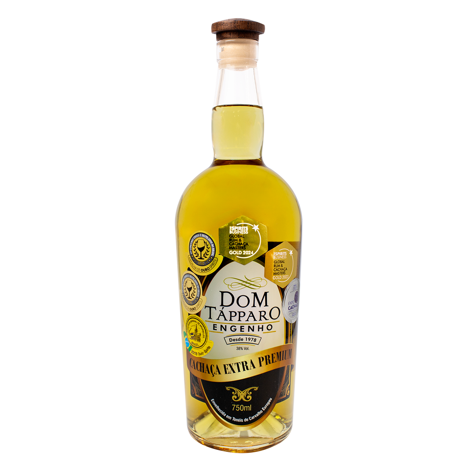 Cacha&ccedil;a Extra Premium Dom T&aacute;pparo Engenho Garrafa 750ml