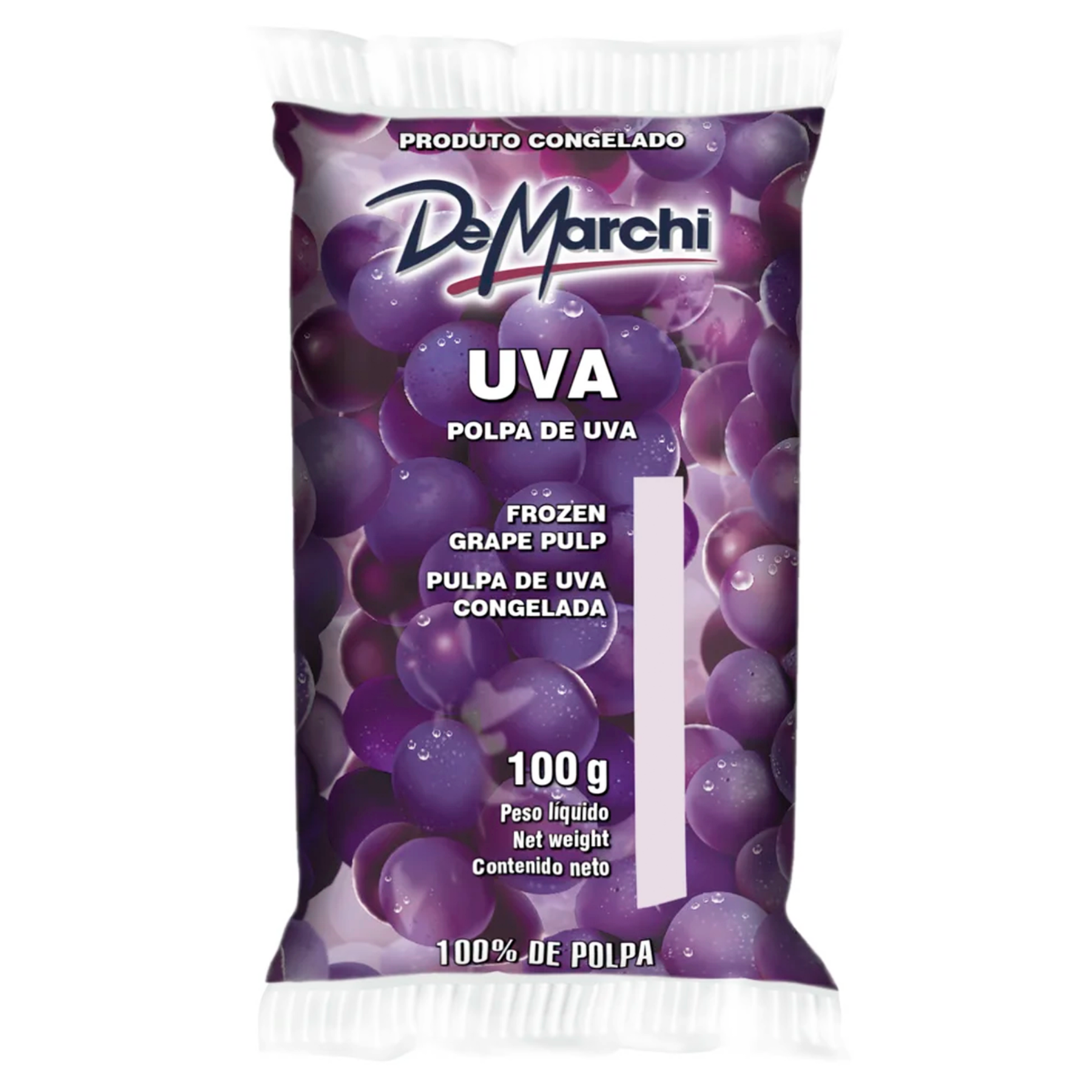 Polpa de Fruta Congelada de Uva De Marchi Pacote 100g