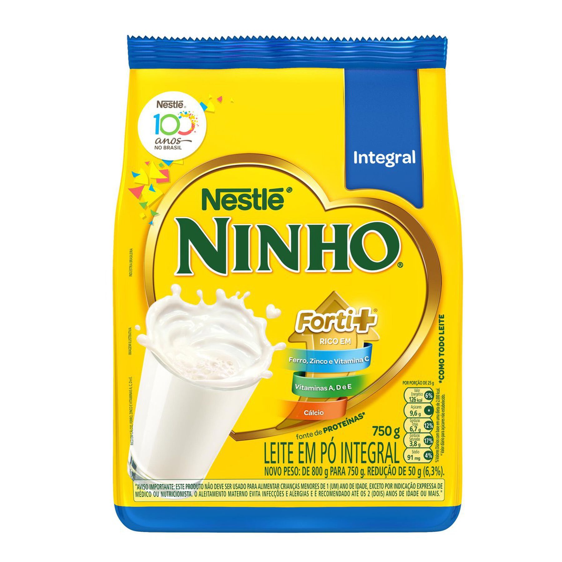 LEITE EM PÓ NINHO INTEGRAL SACHET 750g