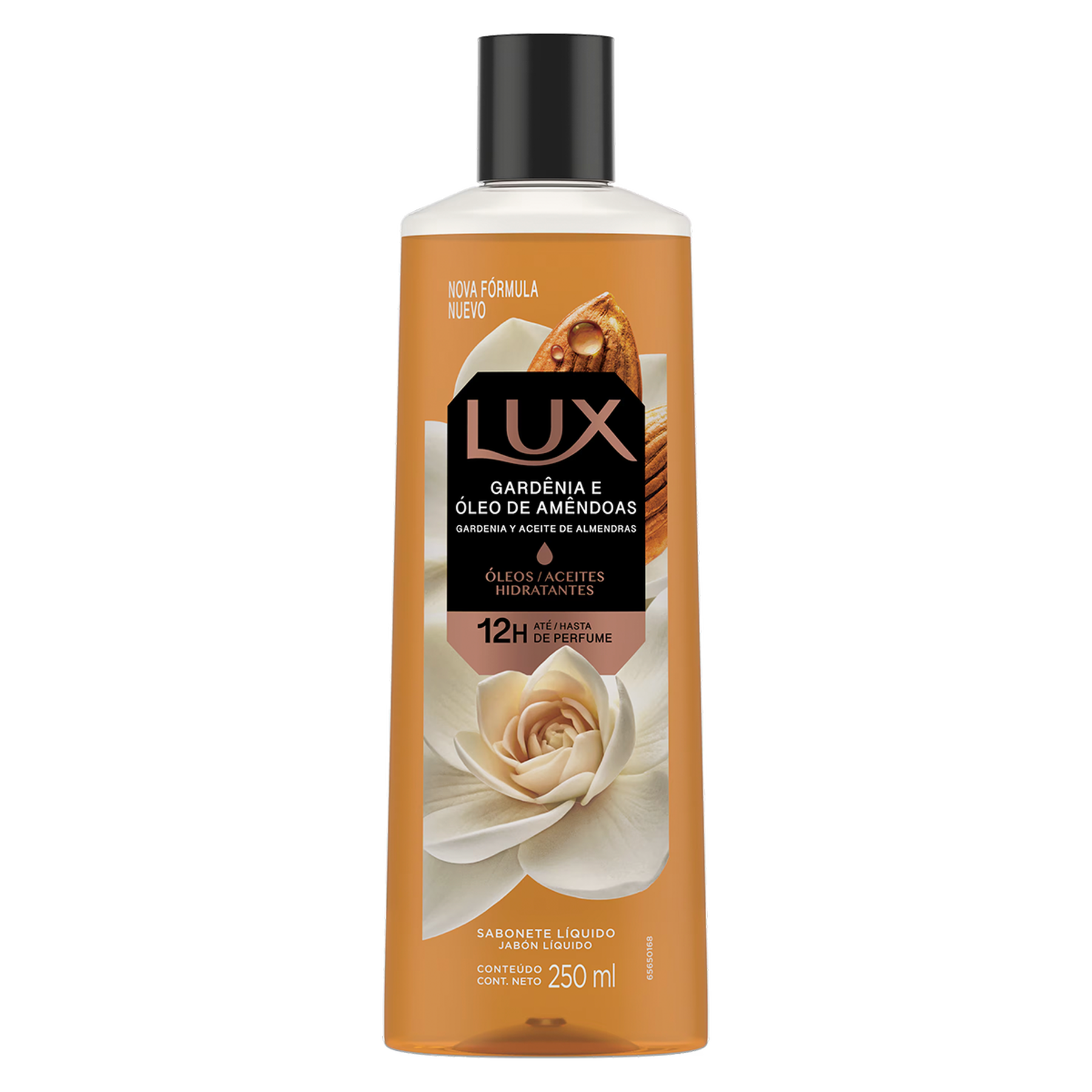 Sabonete L&iacute;quido Gard&ecirc;nia e &Oacute;leo de Am&ecirc;ndoas Lux Botanicals Frasco 250ml