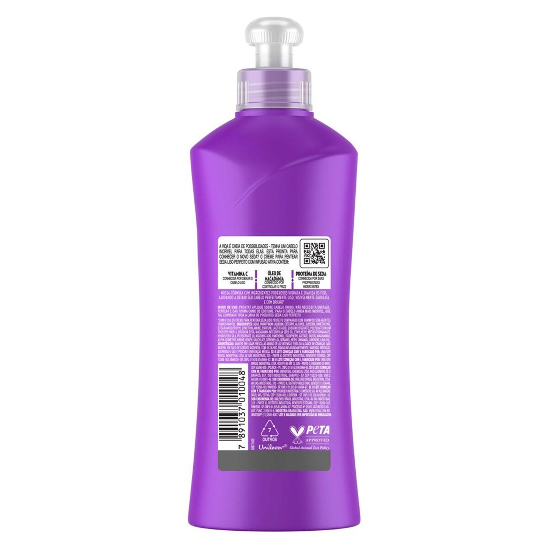 Creme para Pentear Liso Perfeito Seda Cocriações Frasco 300ml