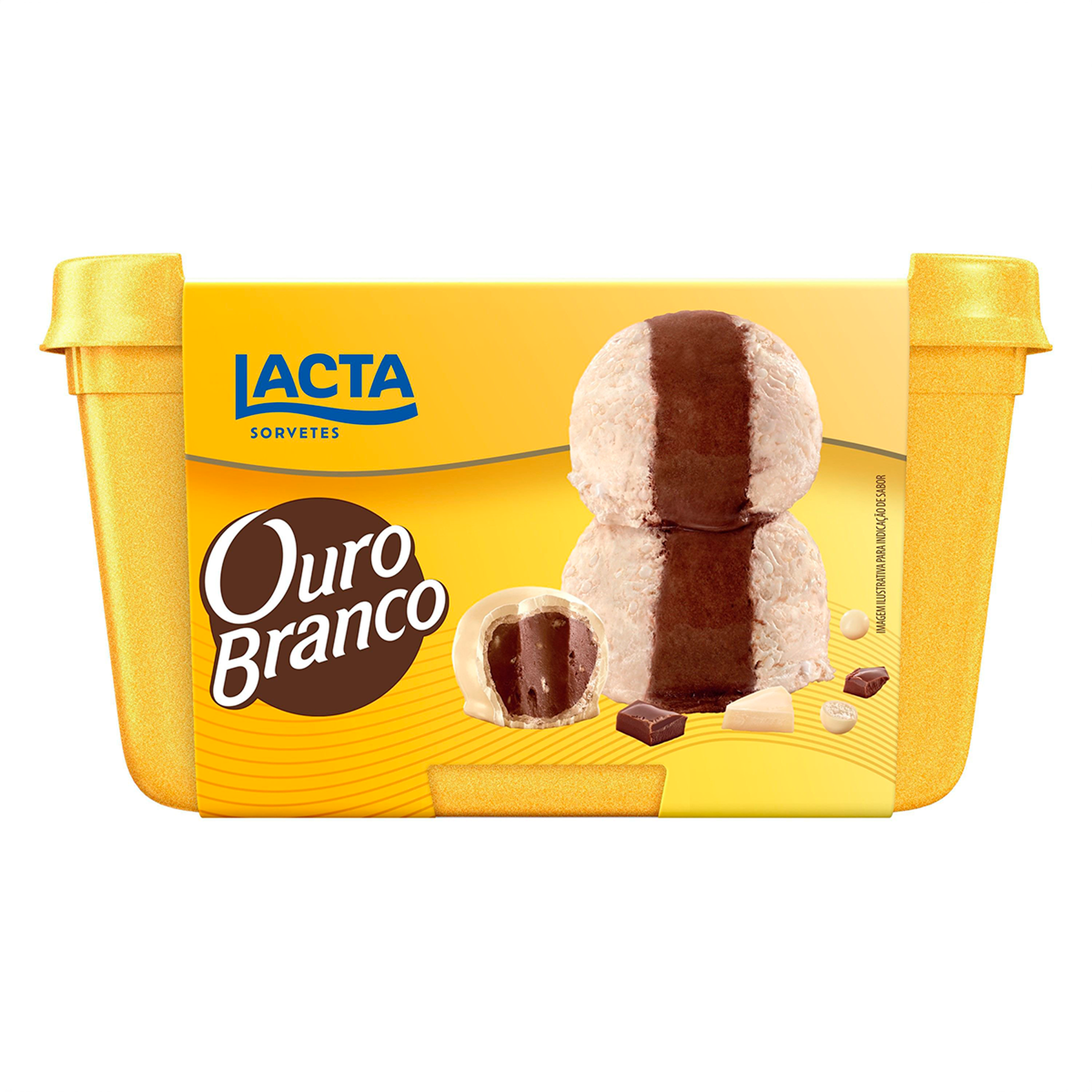 Sorvete Ouro Branco Lacta Pote 485g