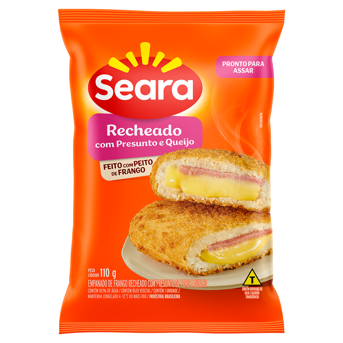 Empanado de Frango Recheado com Presunto e Queijo Seara Pacote 110g