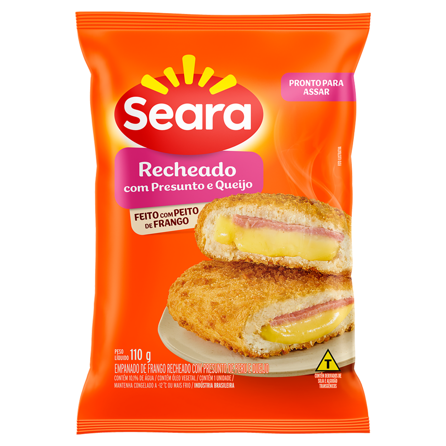Empanado de Frango Recheado com Presunto e Queijo Seara Pacote 110g