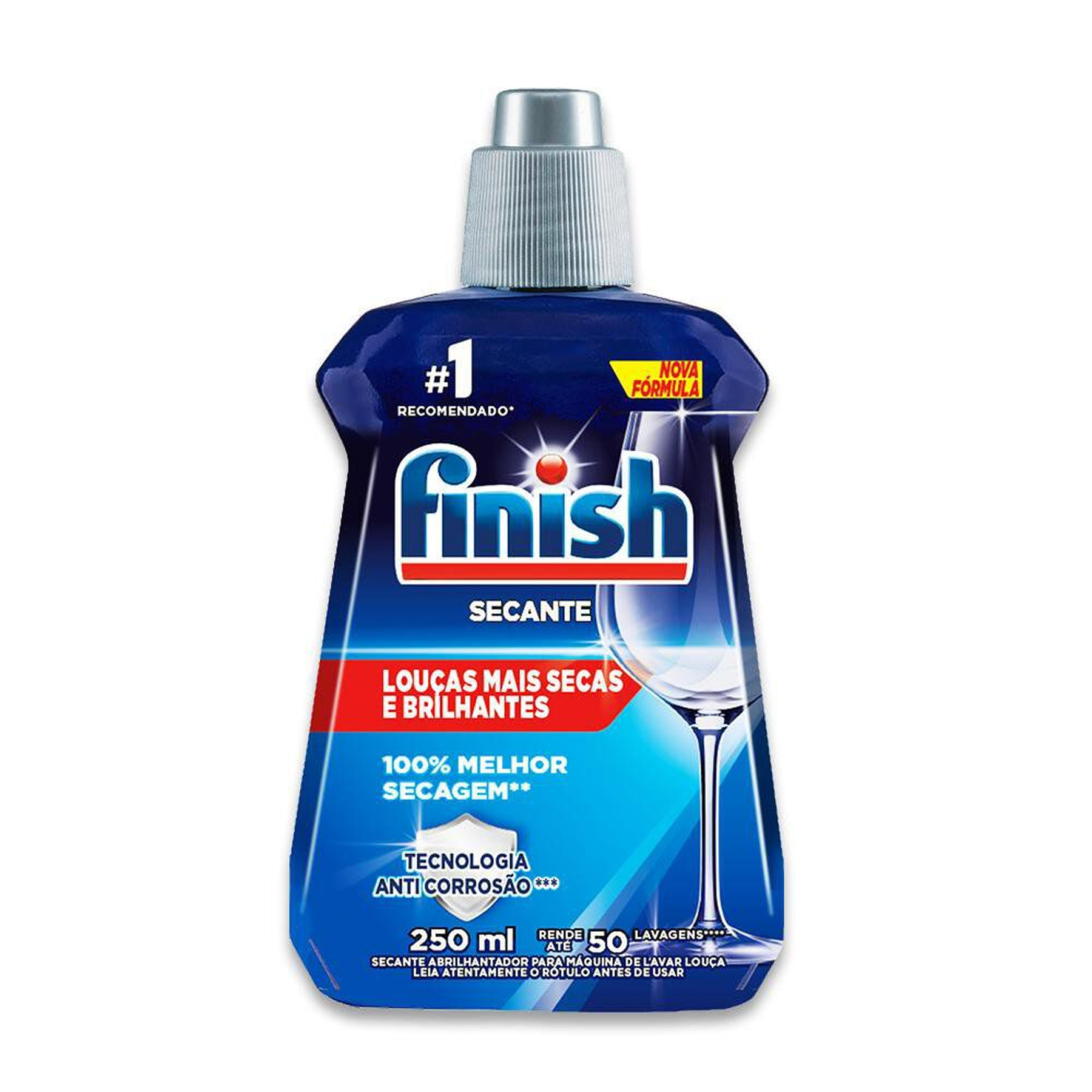 Secante Abrilhantador para M&aacute;quina de Lavar Lou&ccedil;as Finish Frasco 250ml