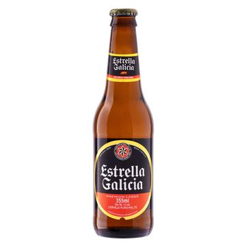 Cerveja Lager Premium Puro Malte Estrella Galicia Garrafa 355ml