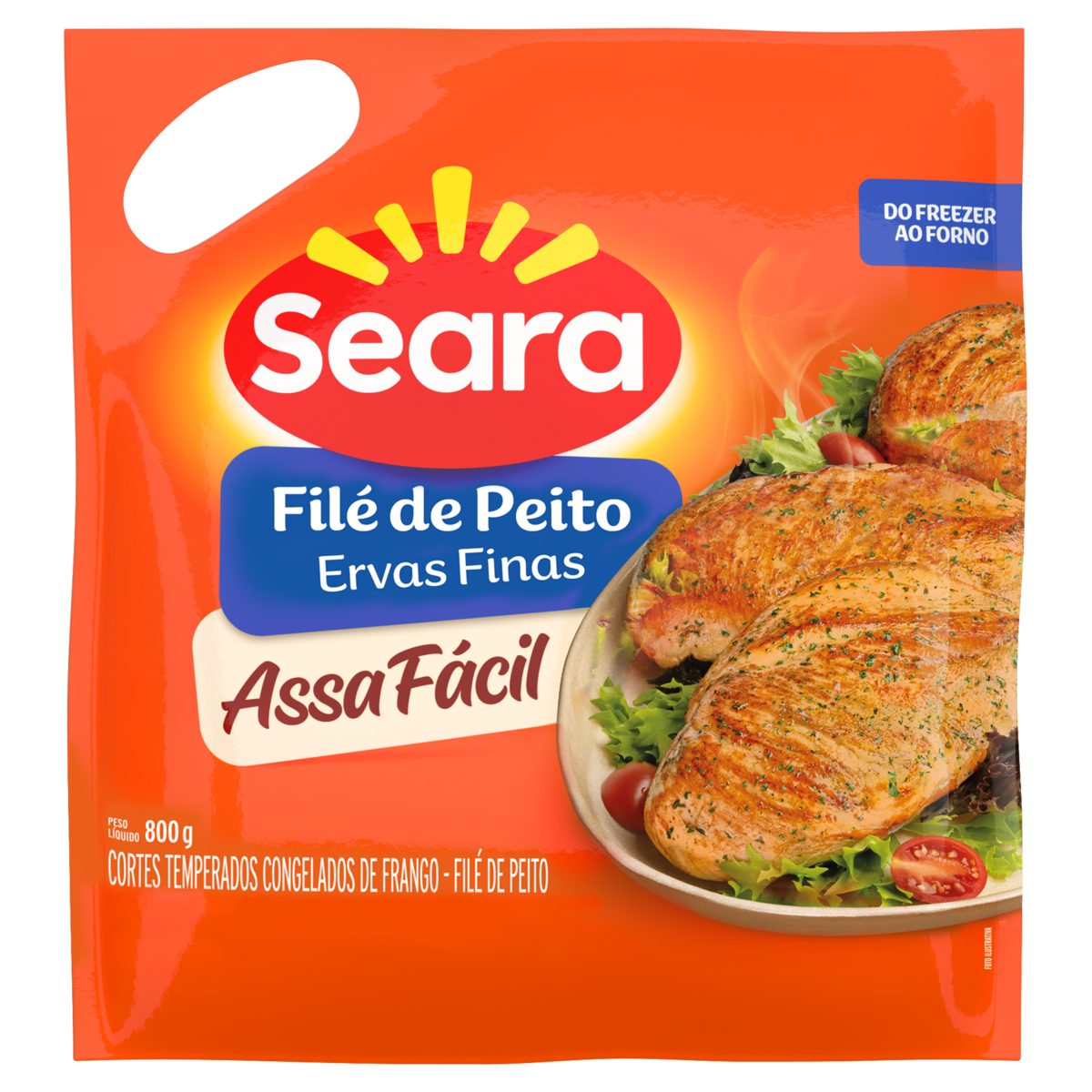 Fil&eacute; de Peito de Frango Temperado com Ervas Finas Seara Assa F&aacute;cil 800g&nbsp;