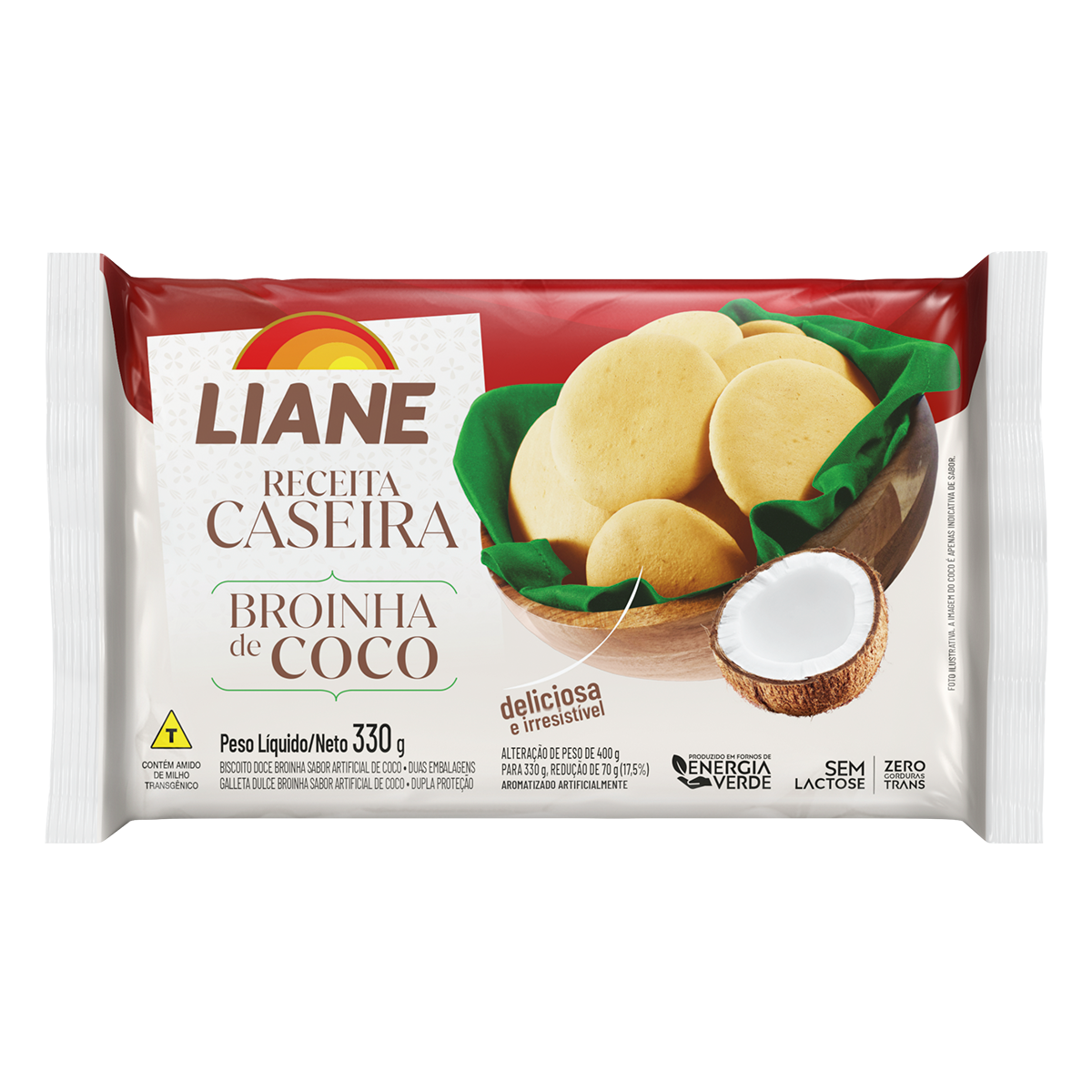 Broinha de Coco Receita Caseira Liane Pacote 330g