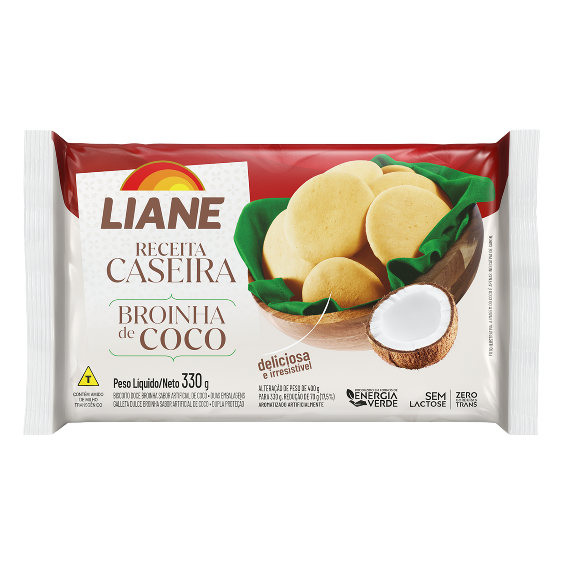 Broinha de Coco Receita Caseira Liane Pacote 330g