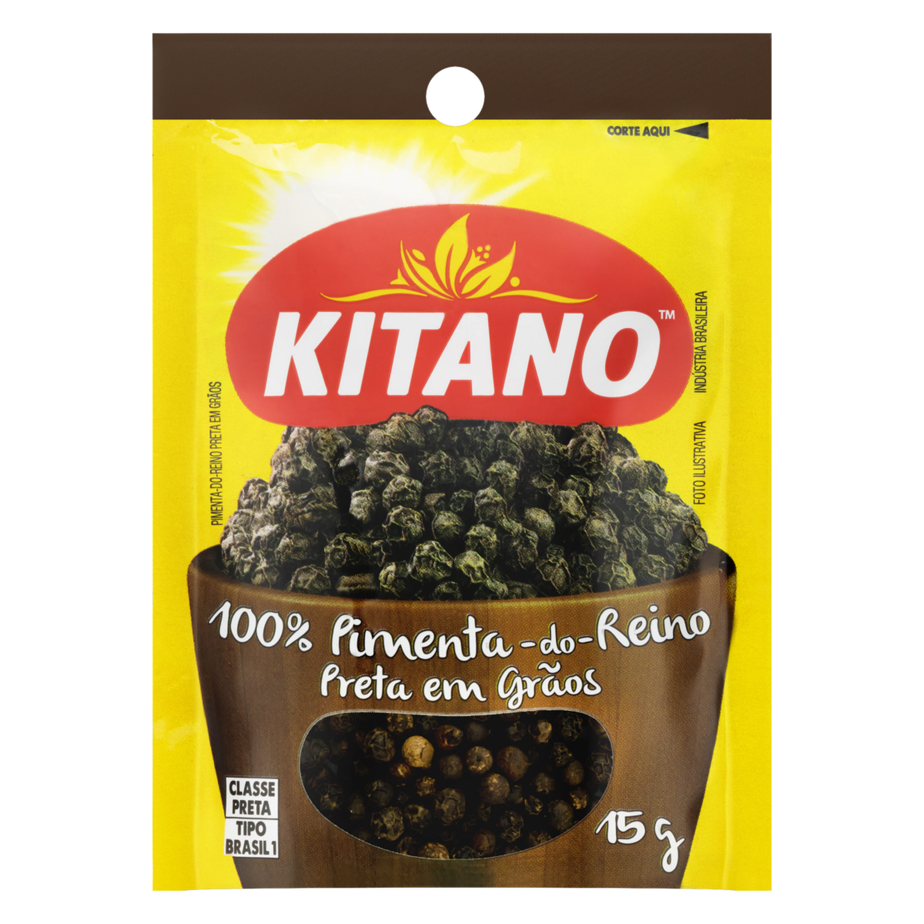 Pimenta-do-Reino Preta em Grãos Kitano Pacote 15g