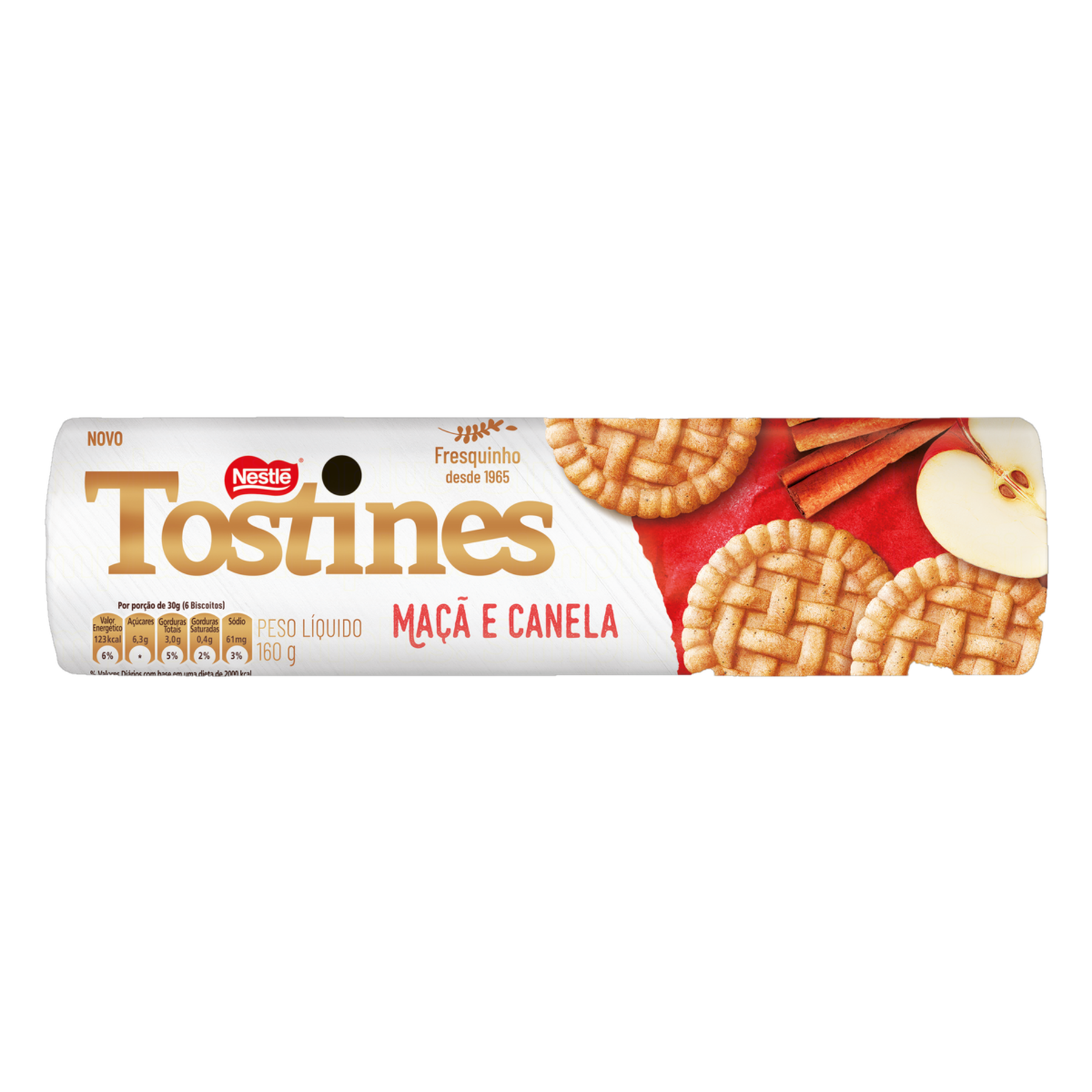 Biscoito Maçã e Canela Nestlé Tostines Pacote 160g