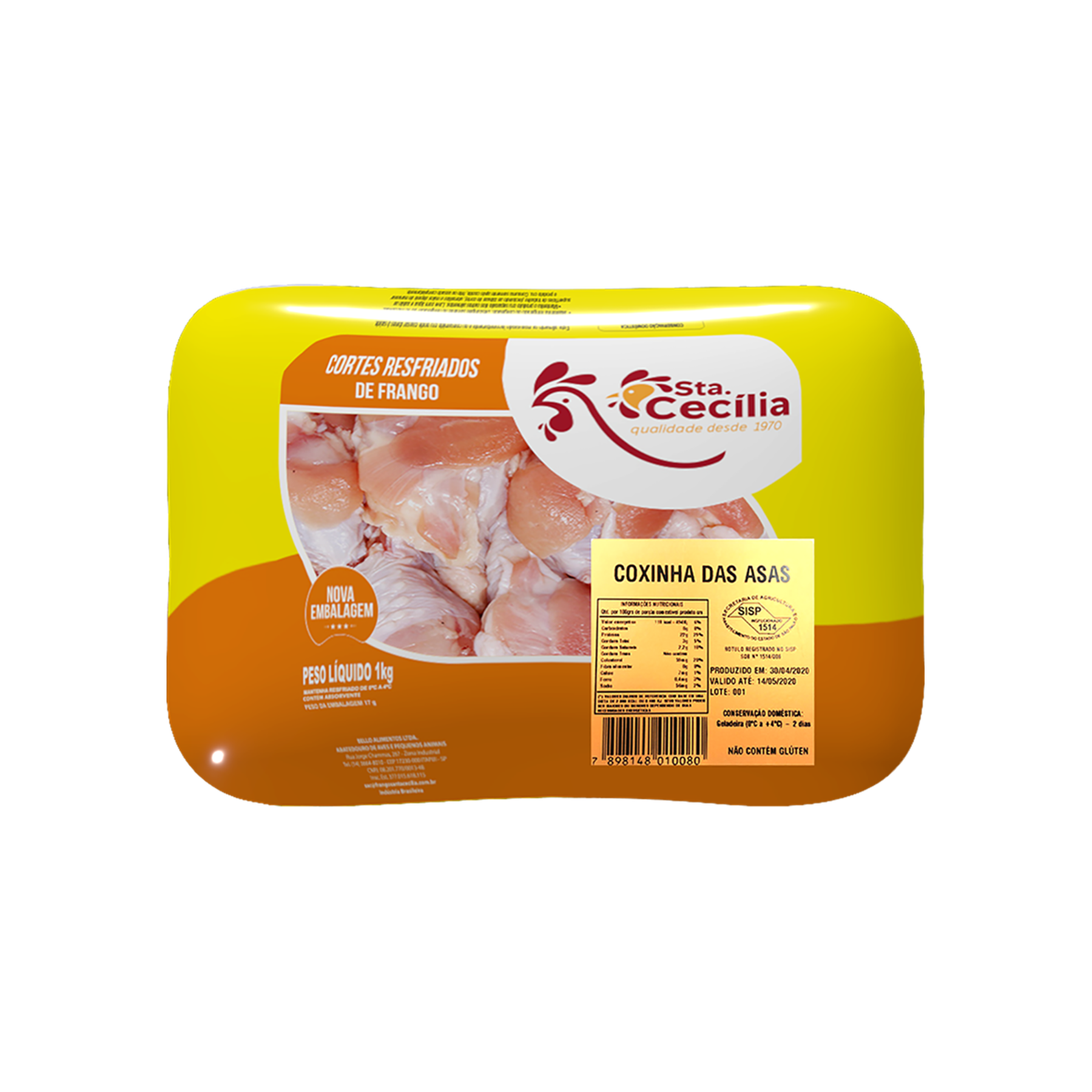 Coxinha Da Asa Bandeja Santa Cec&iacute;lia 1kg