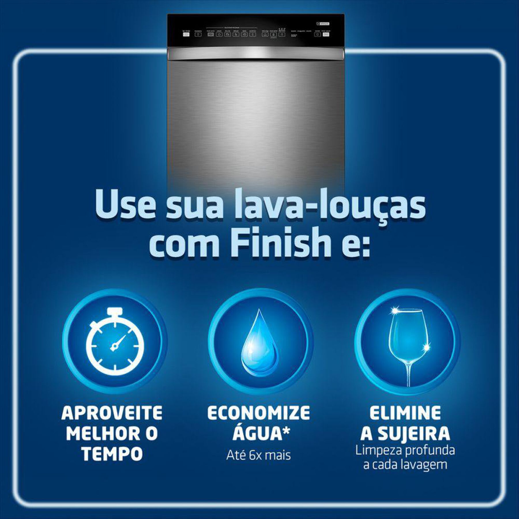 Detergente em Pó para Máquina de Lavar Louças Finish Power Powder Advanced Pote 1kg