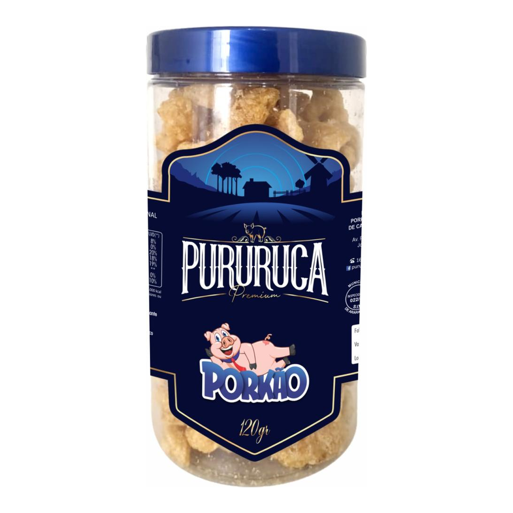 Pururuca Tradicional Pork&atilde;o Pote 120g