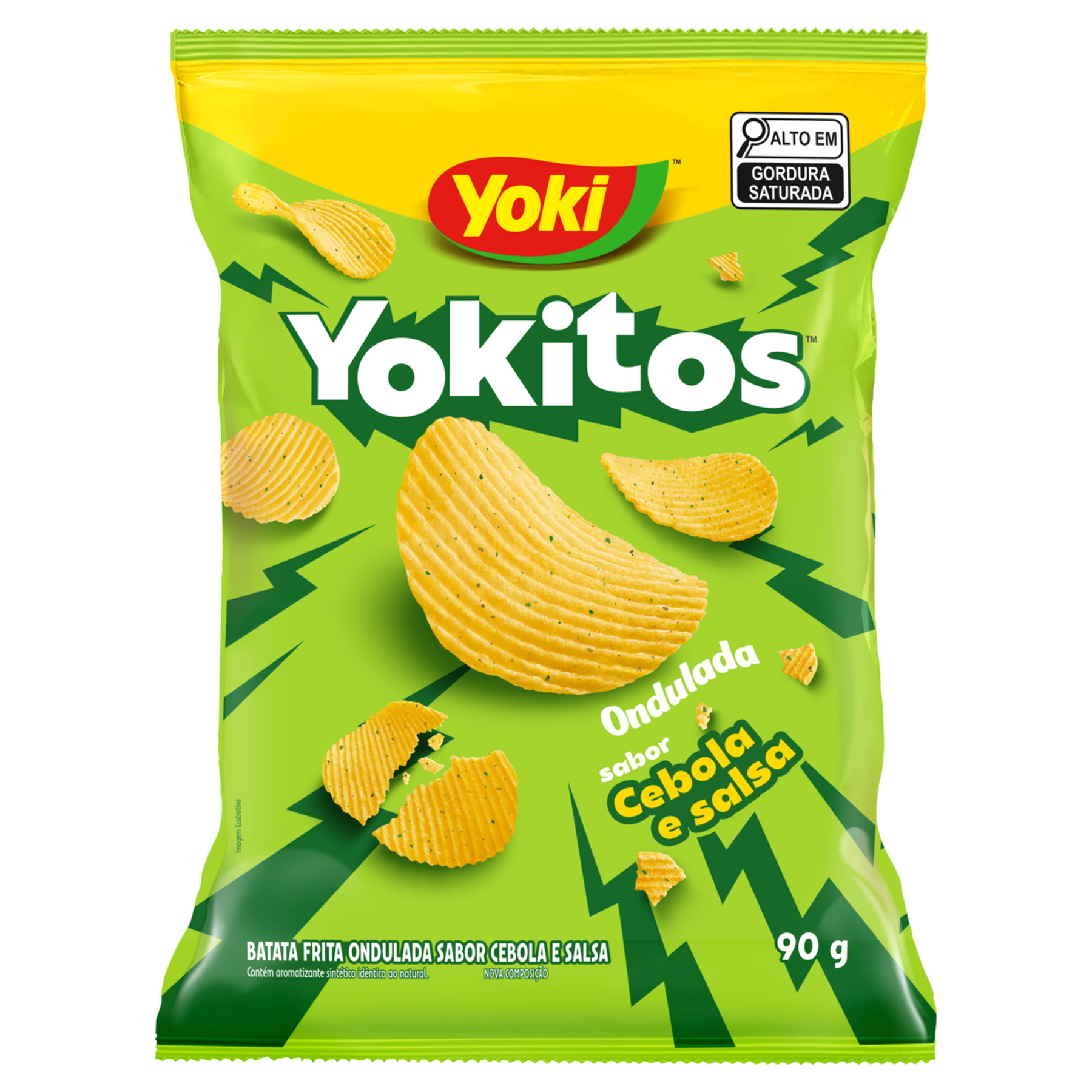 Batata Frita Ondulada Cebola e Salsa Yokitos Yoki Pacote 90g
