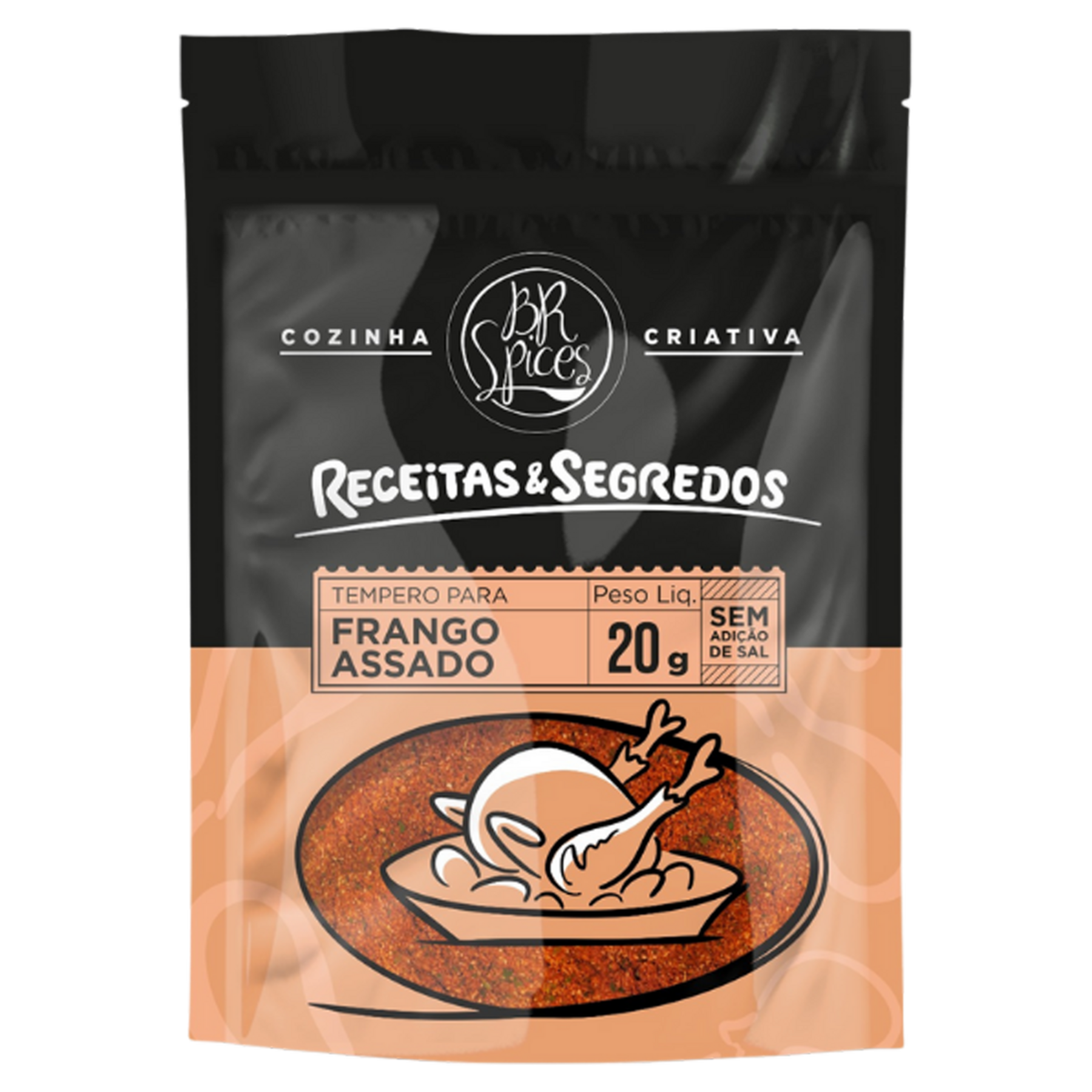 Tempero em P&oacute; para Frango Assado Receitas e Segredos BR Spices Pouch 20g