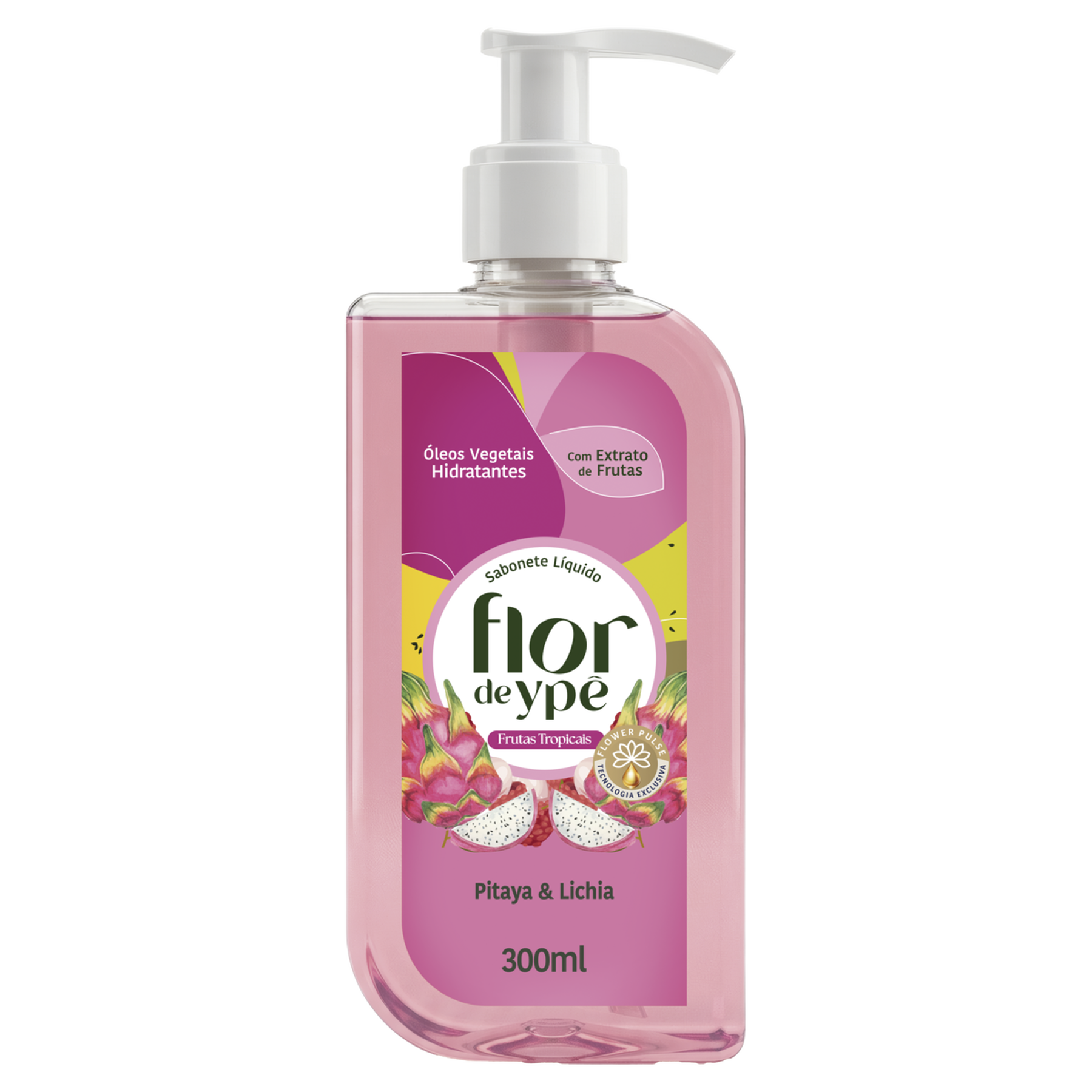 Sabonete L&iacute;quido Pitaya e Lichia Flor de Yp&ecirc; Frasco 300ml