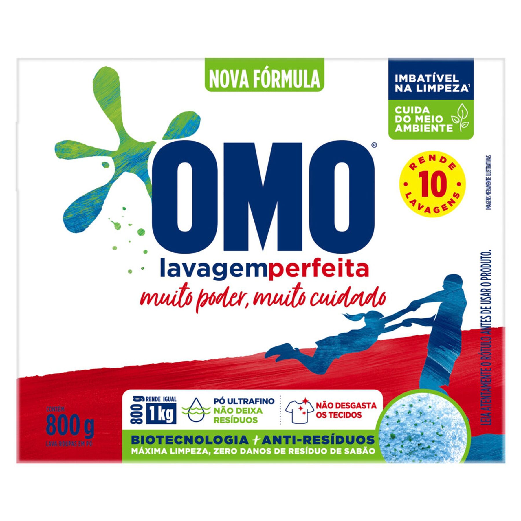 Sabão em Pó Omo Lavagem Perfeita Caixa 800g