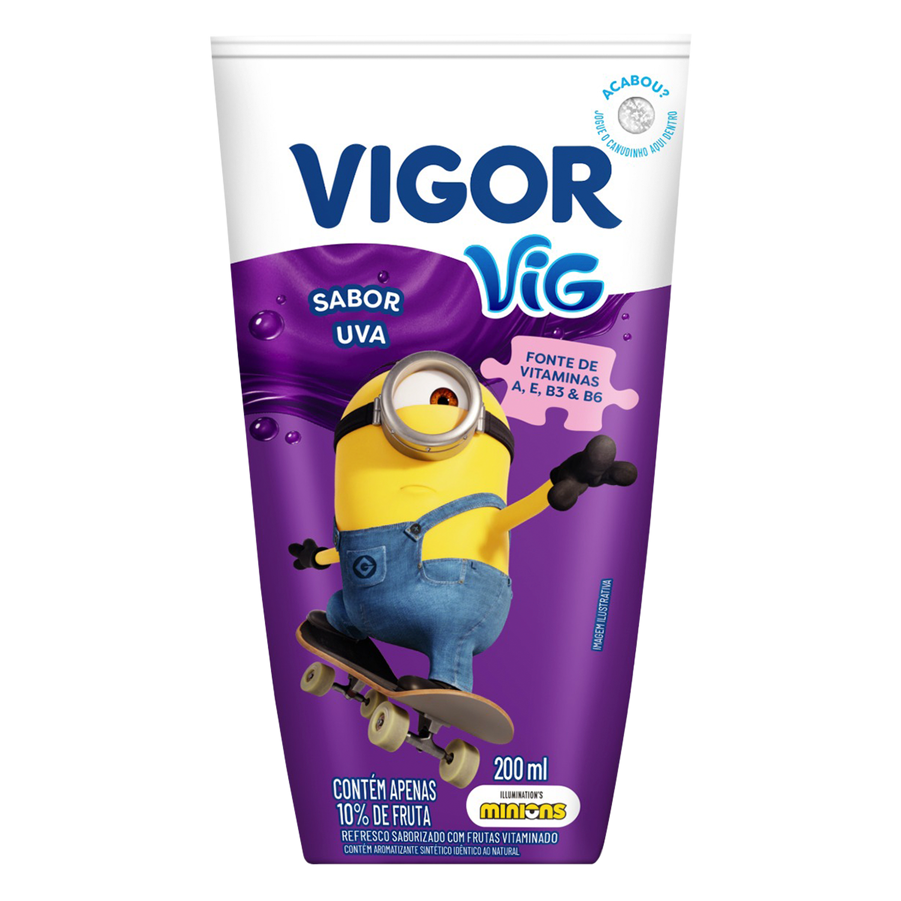 Refresco Ado&ccedil;ado Uva Vig Vigor Caixa 200ml