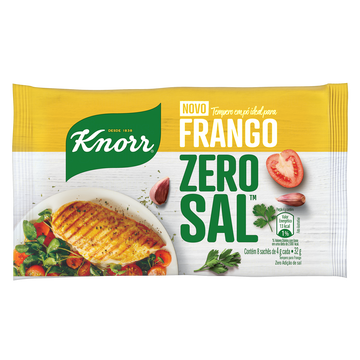 Tempero em Pó para Frango Zero Sal Knorr Pacote 32g 8 Unidades