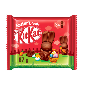 Coelho de Chocolate Easter Break KitKat Pacote 87g C/3 Unidades