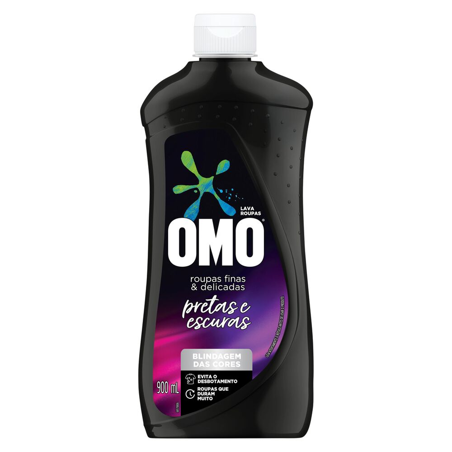 Lava Roupas L&iacute;quido Finas e Delicadas Pretas e Escuras Omo Frasco 900ml&nbsp;&nbsp;&nbsp;