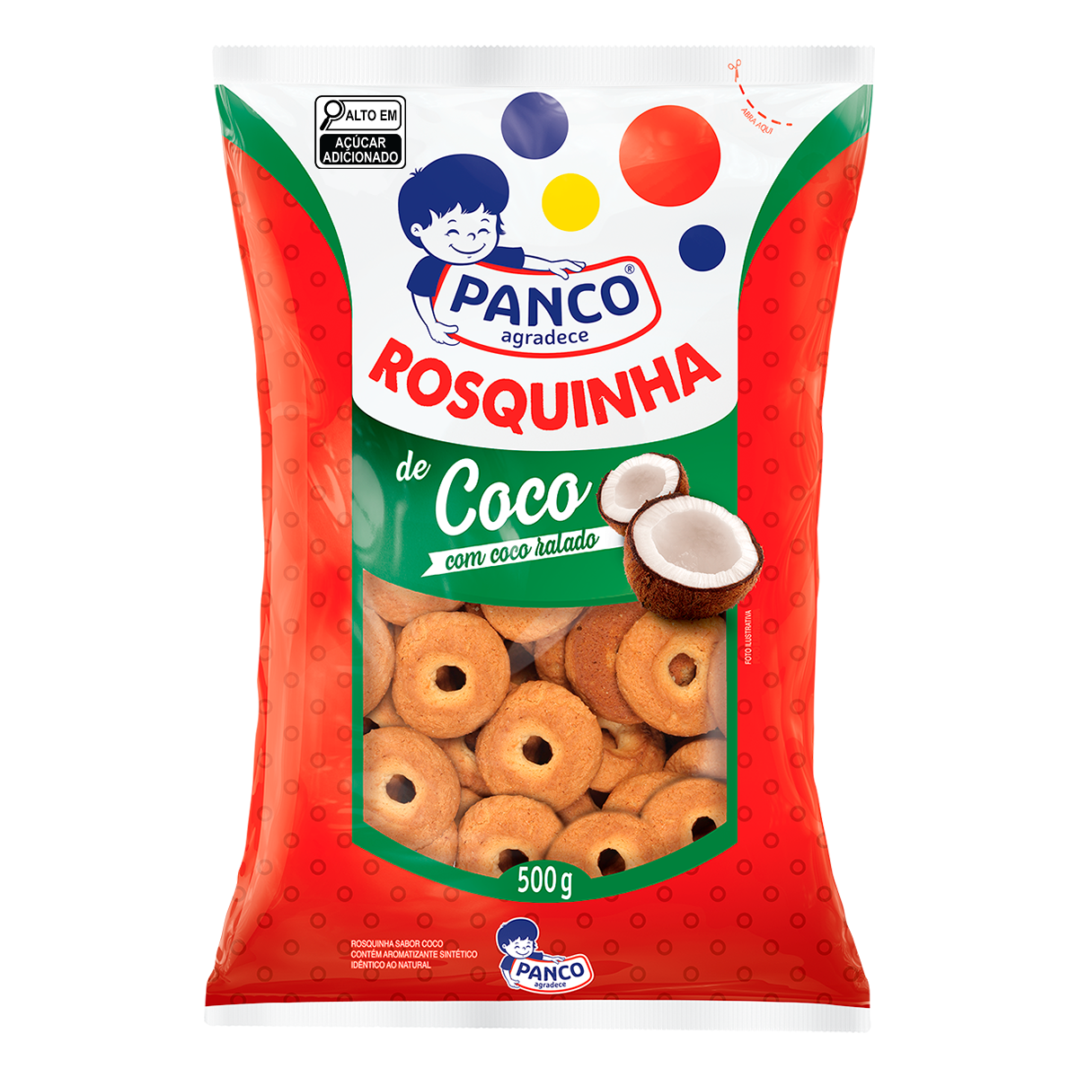 Biscoito Rosquinha Panco Coco 500g