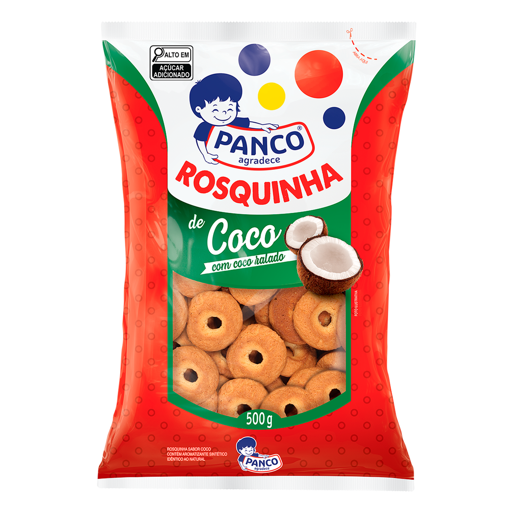 Biscoito Rosquinha Panco Coco 500g