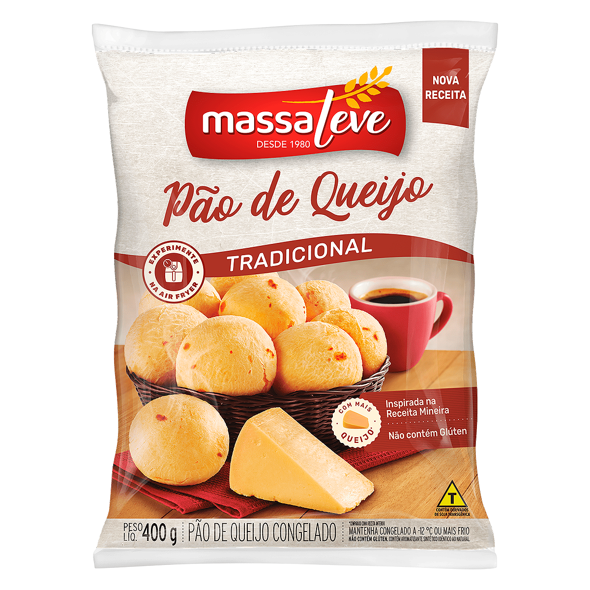P&atilde;o de Queijo Tradicional Massa Leve 400g