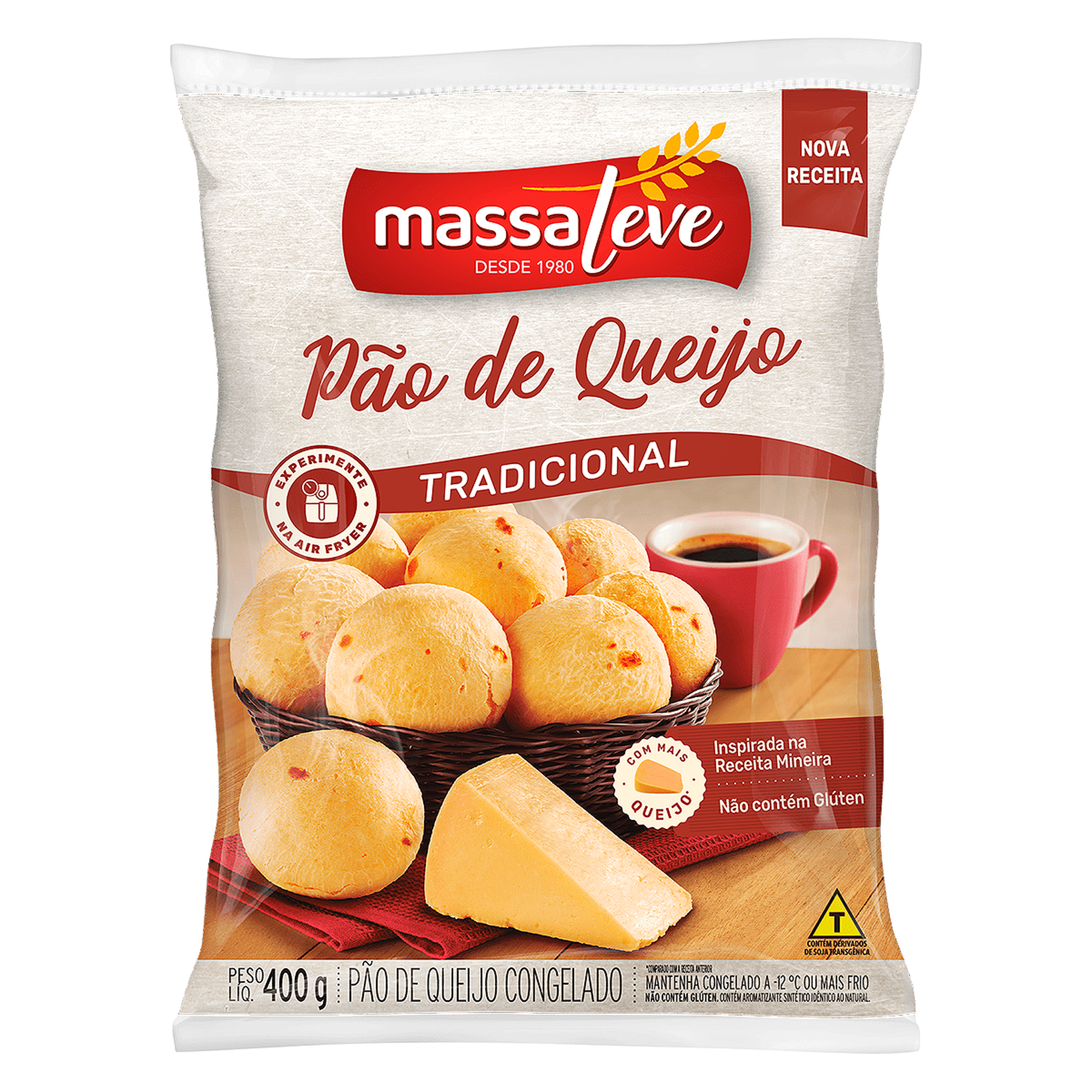 Pão de Queijo Tradicional Massa Leve 400g