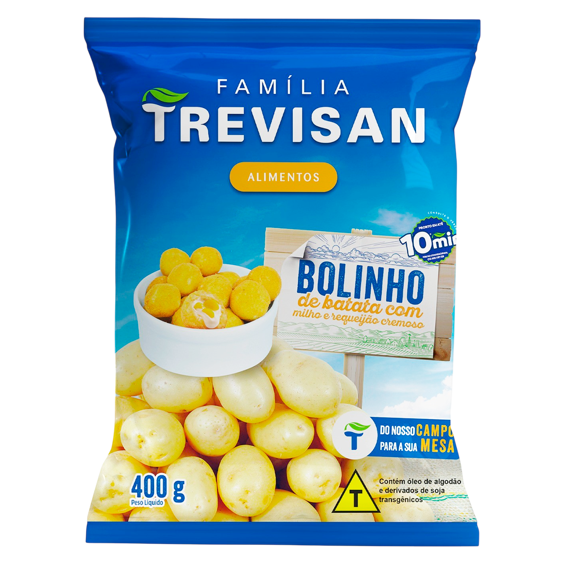 Bolinho de Batata com Milho e Requeij&atilde;o Trevisan Pacote 400g