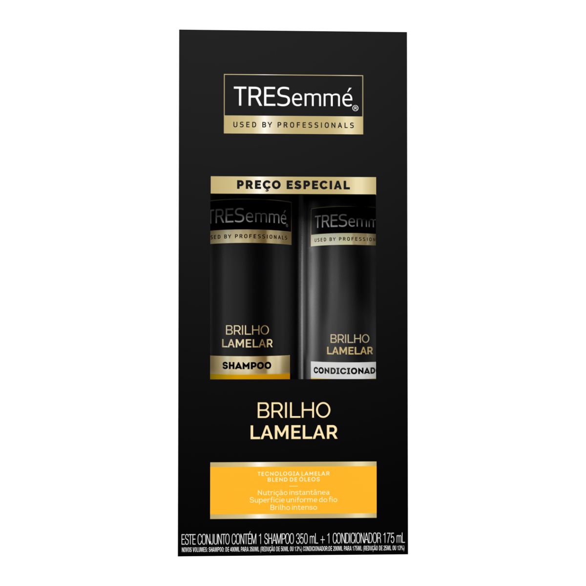 Shampoo 350ml + Condicionador 175ml Brilho Lamelar TRESemm&eacute;