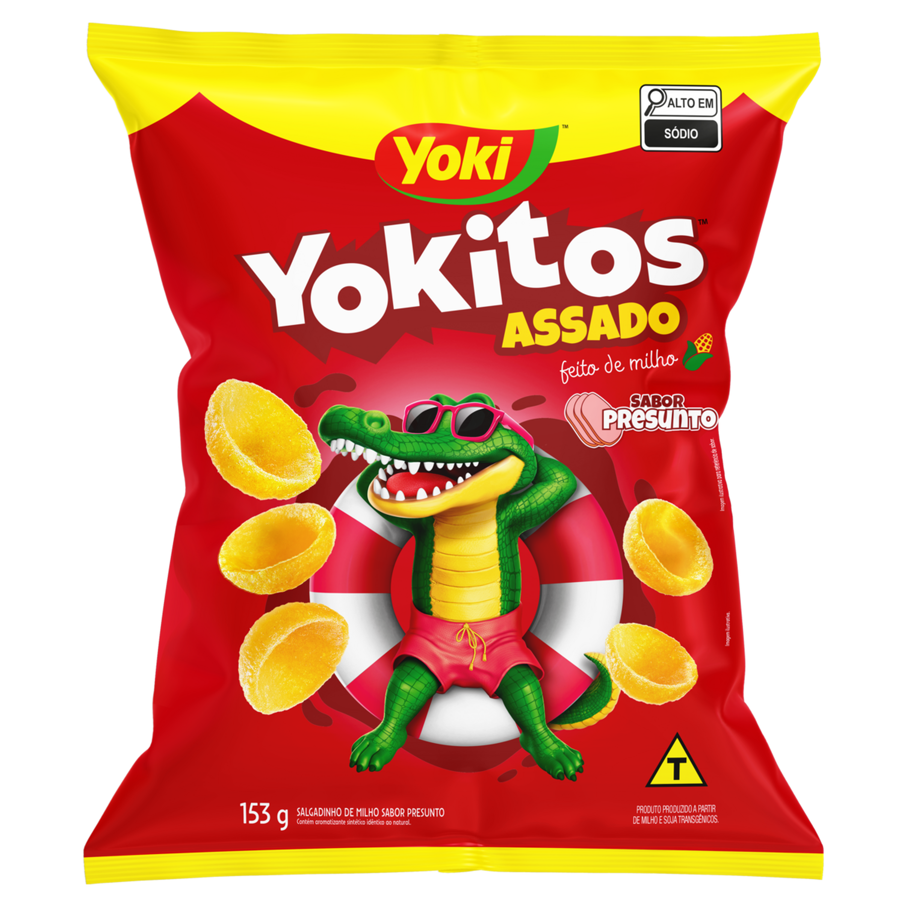 Salgadinho de Milho Conchinha Presunto Yokitos Yoki Pacote 153g