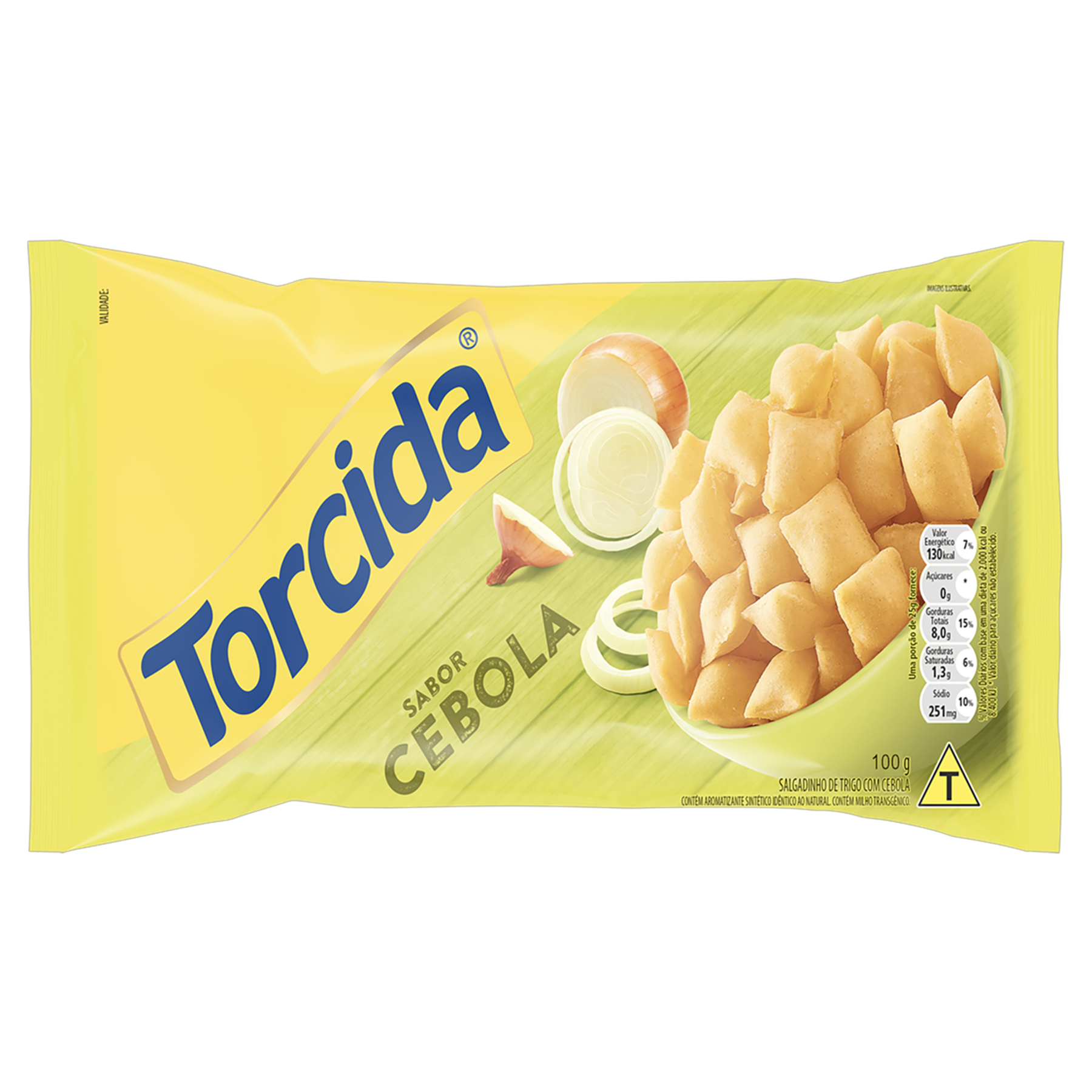 Salgadinho de Trigo Cebola Torcida Pacote 100g