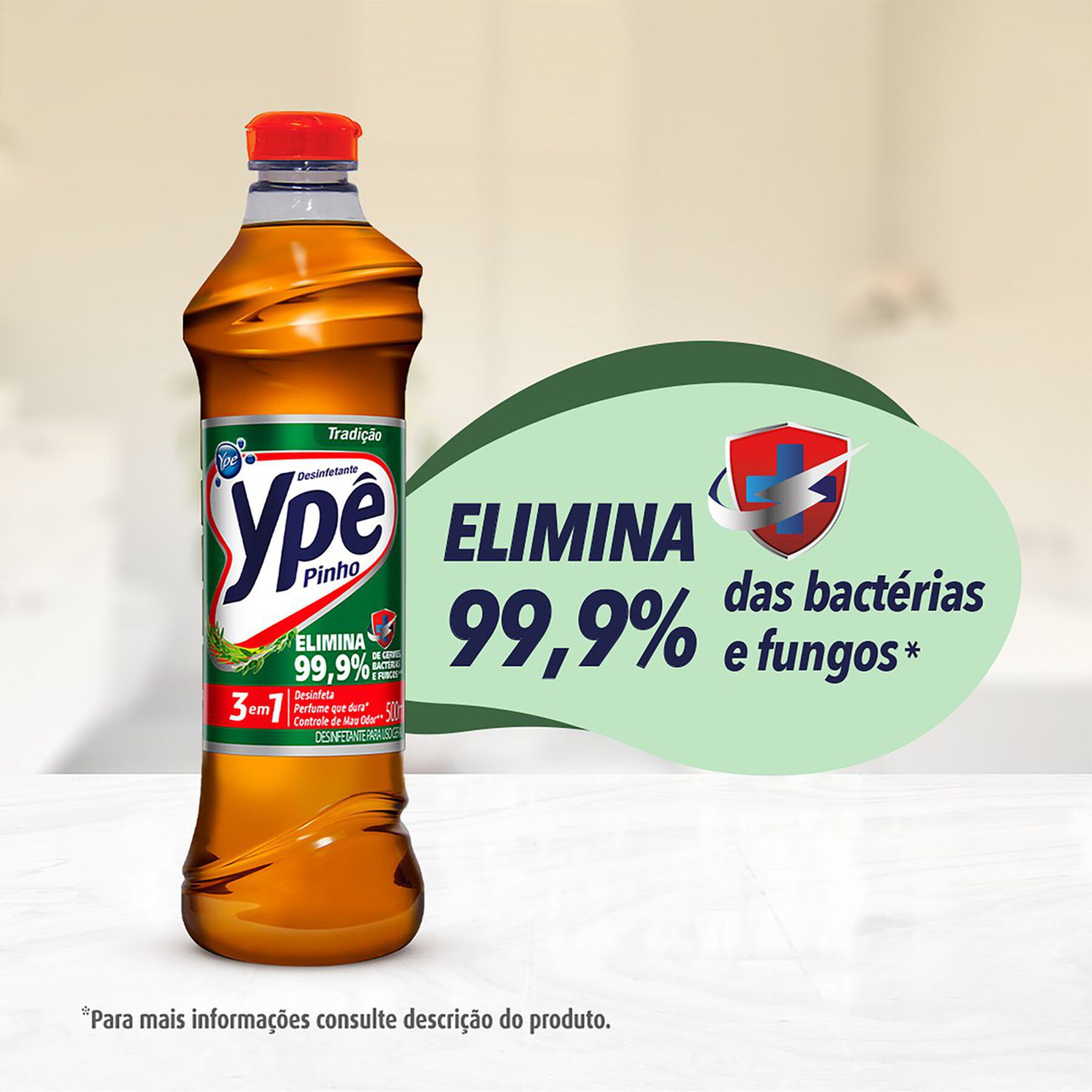 Desinfetante Tradição Pinho Ypê 500ml