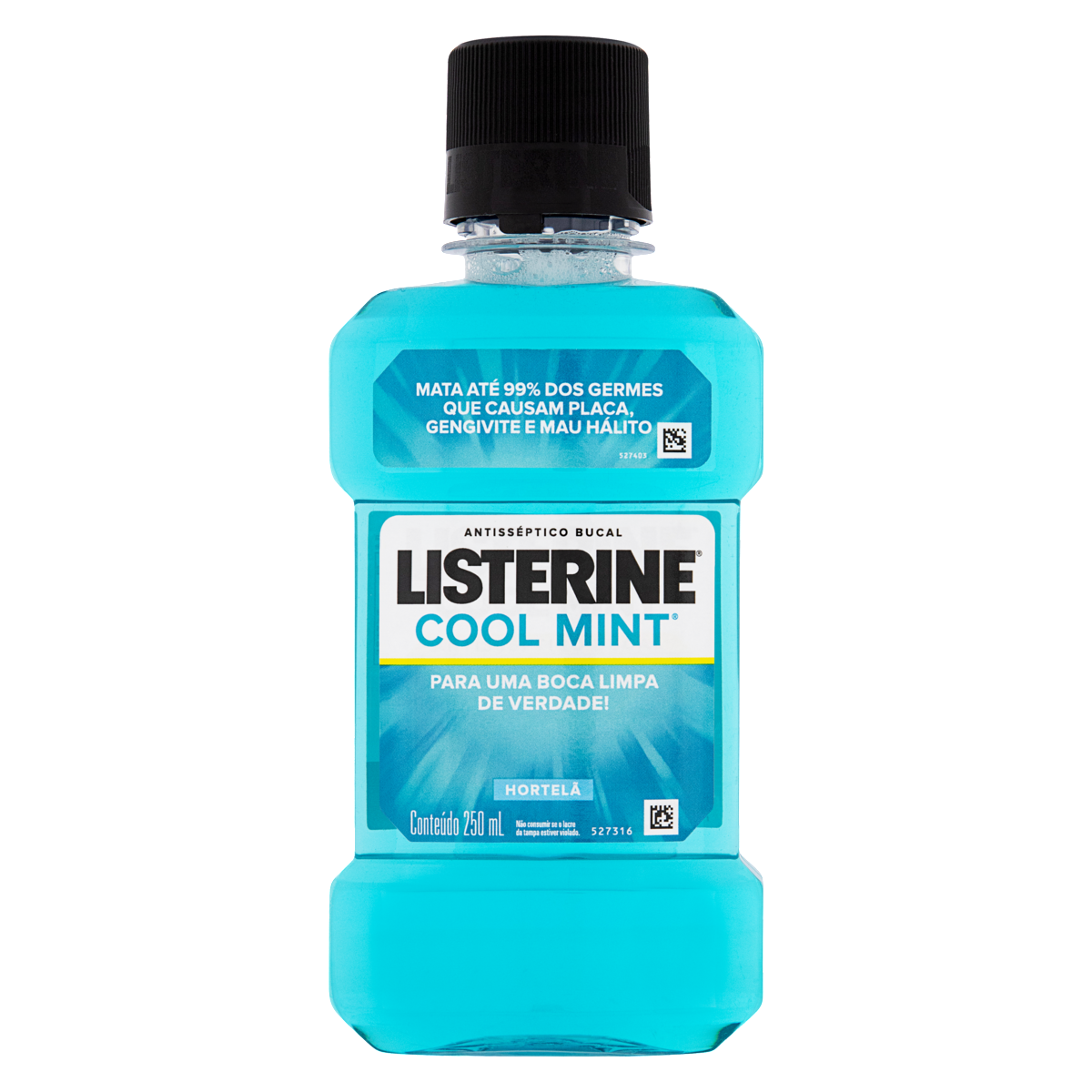 Enxaguante Bucal Antiss&eacute;ptico Hortel&atilde; Listerine Cool Mint Frasco 250ml