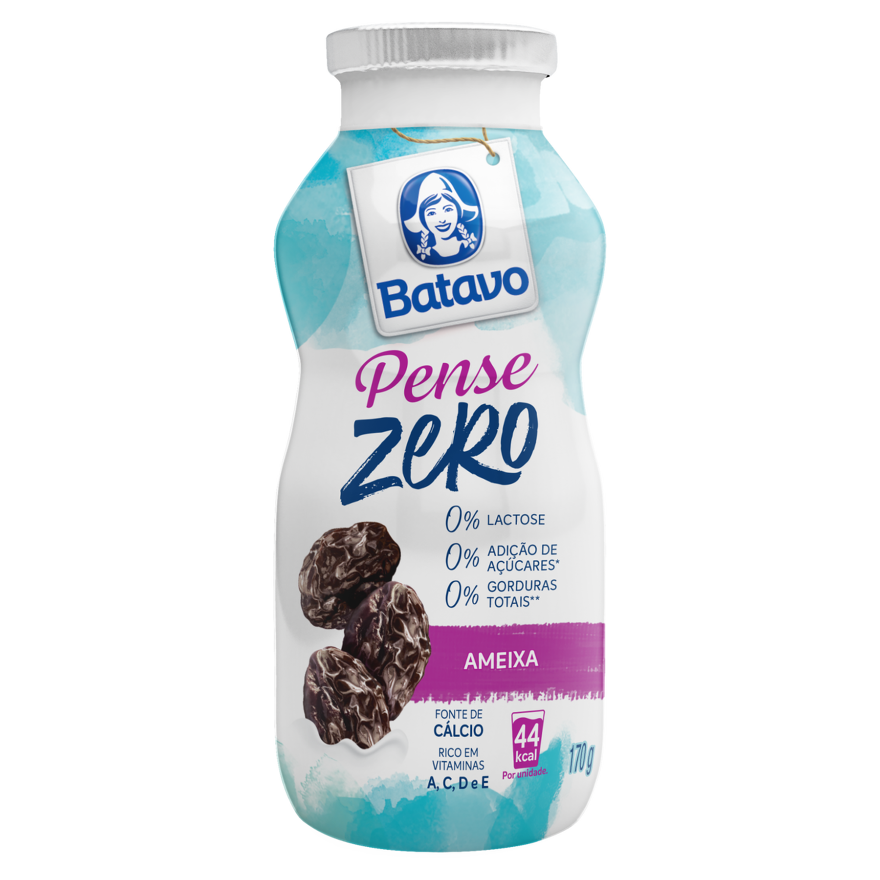 Bebida Láctea Fermentada Ameixa Zero Lactose Batavo Pense Zero Frasco 170g