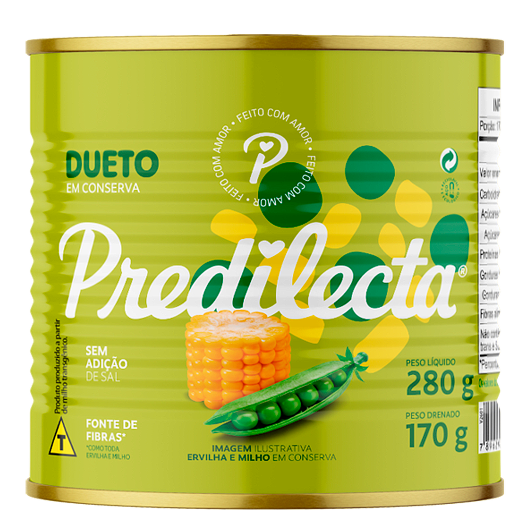 Dueto Milho e Ervilha Predilecta Lata 170g