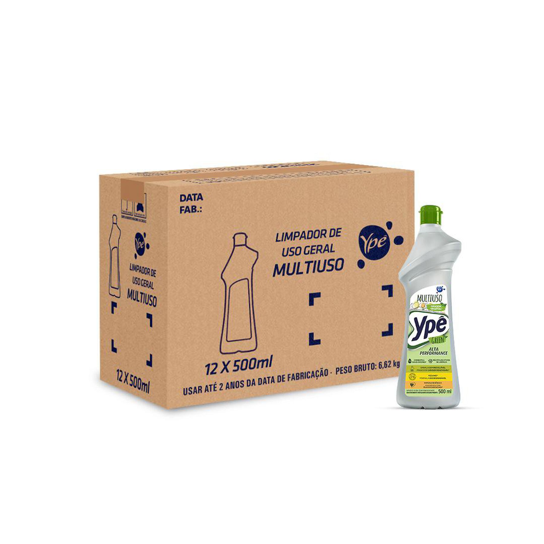 Limpador Multiuso Yp&ecirc; Green Squeeze 500ml