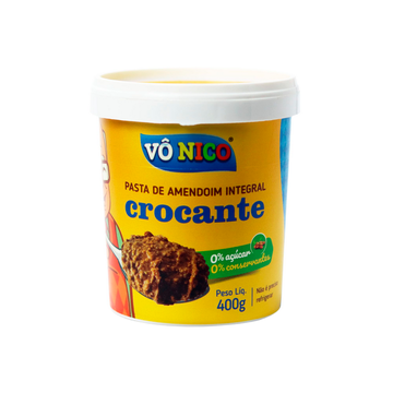 Pasta de Amendoim Integral Crocante Vô Nico 400g