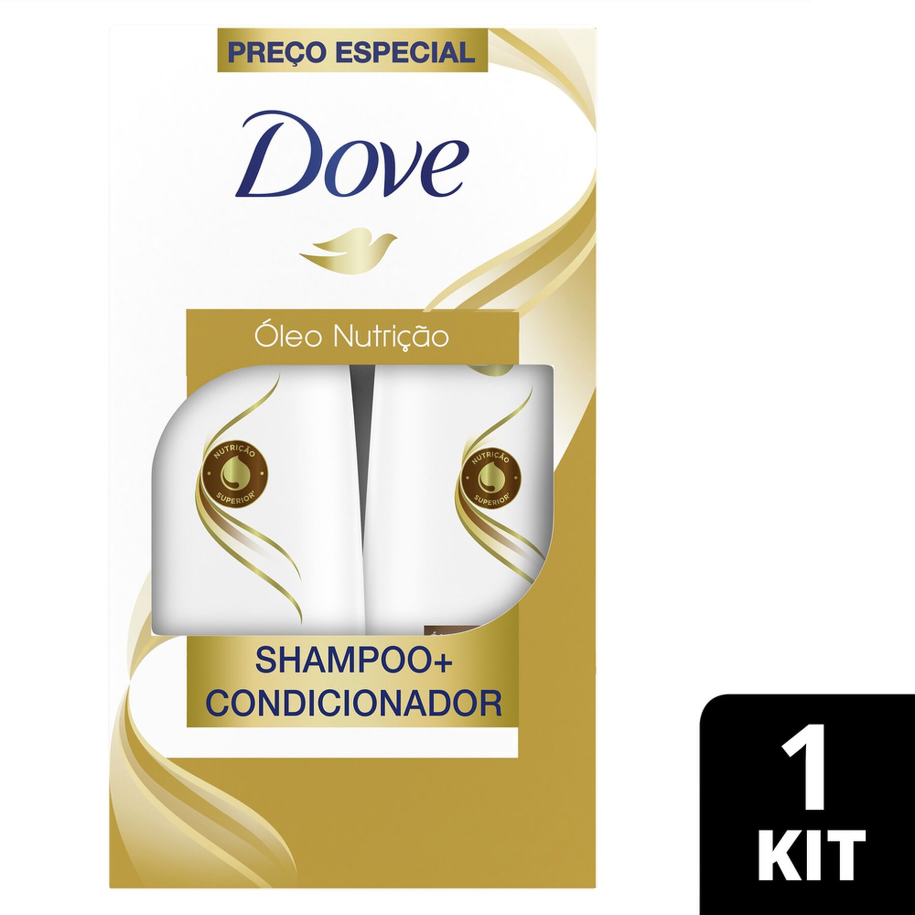 Kit Shampoo 400ml + Condicionador 200ml Dove Nutritive Solutions Óleo Nutrição